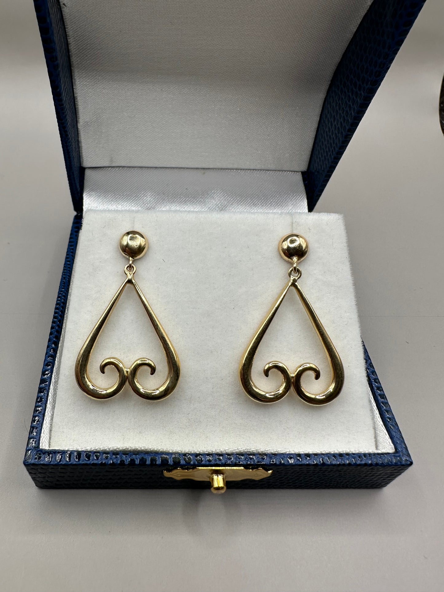 Upside Down Heart Shaped Dangling Earrings