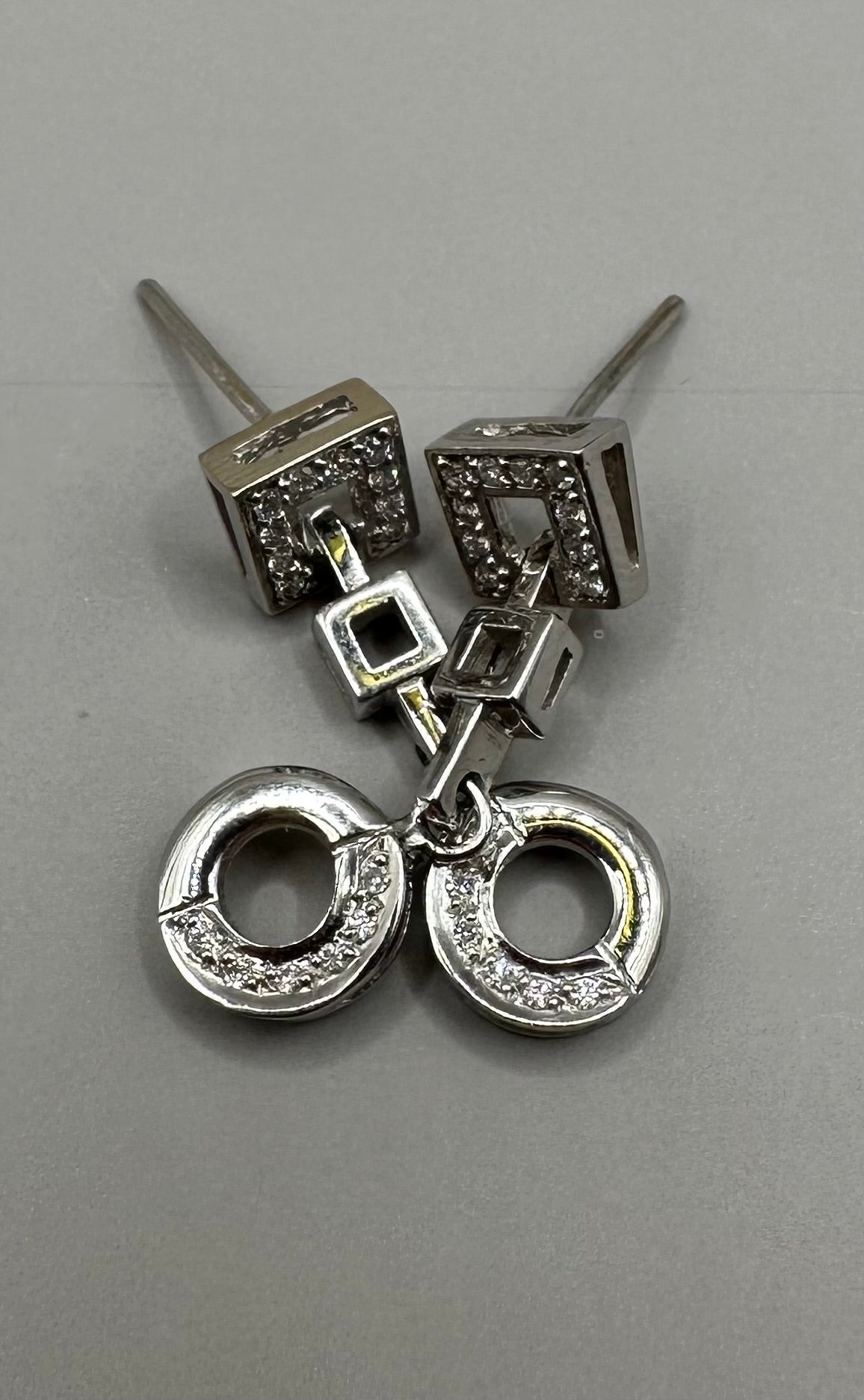 Dangling Diamond Studded Earrings