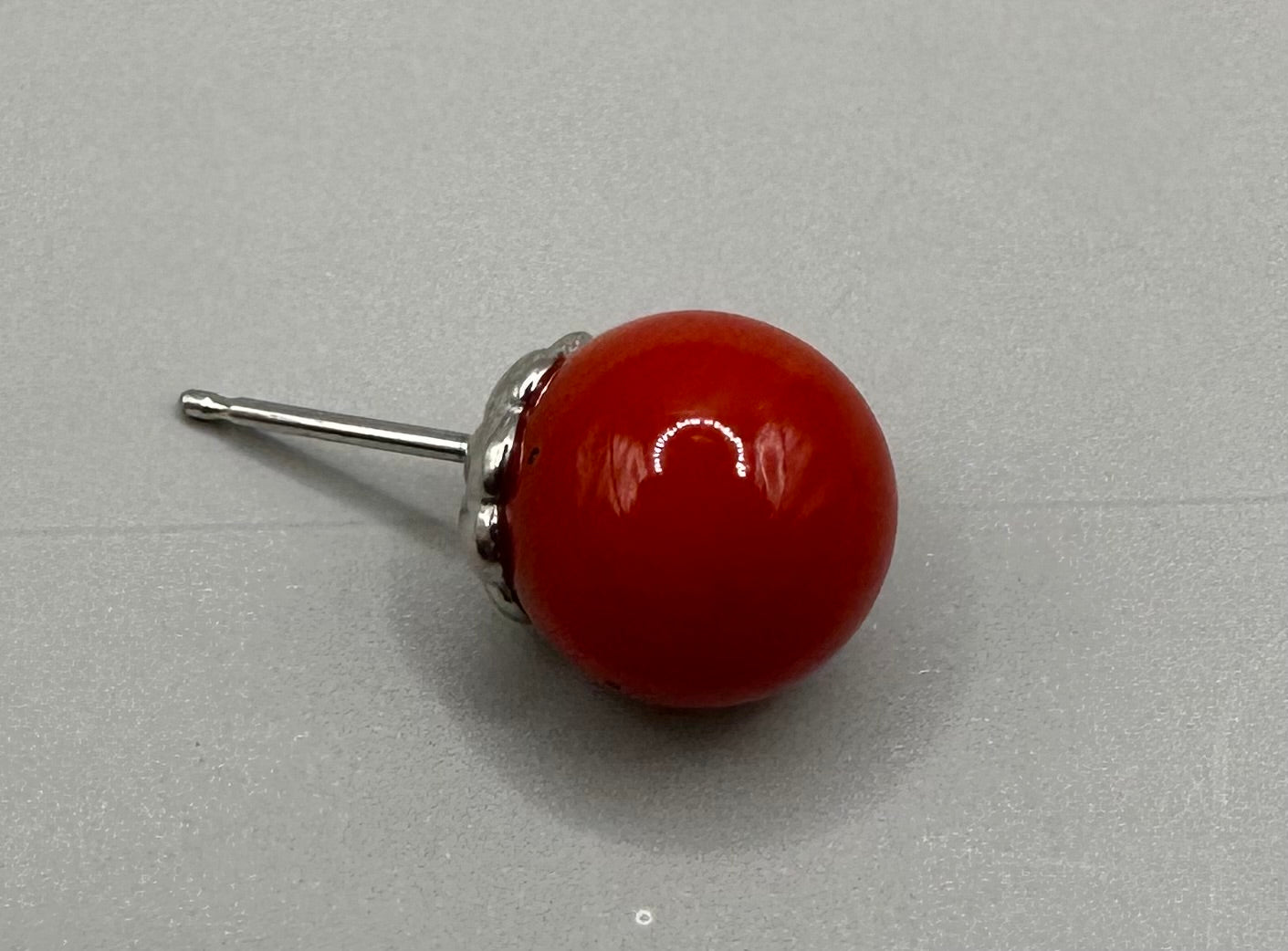Cherry Coral Studded Earrings
