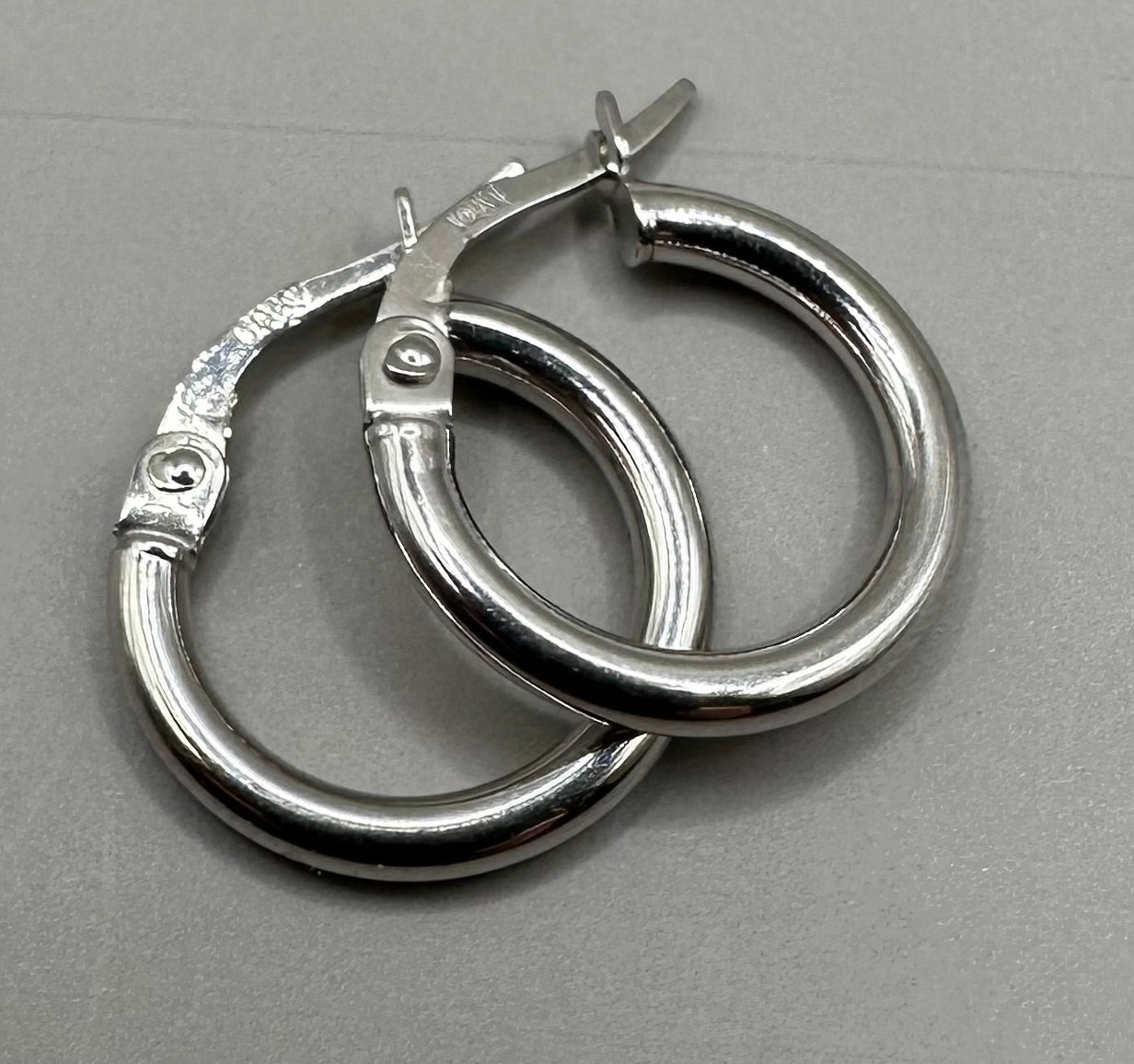 Hoop White Gold Earrings
