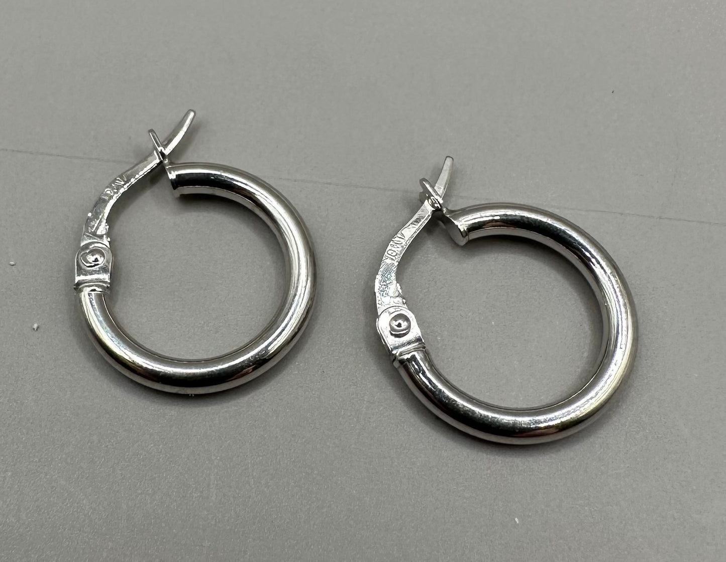 Hoop White Gold Earrings