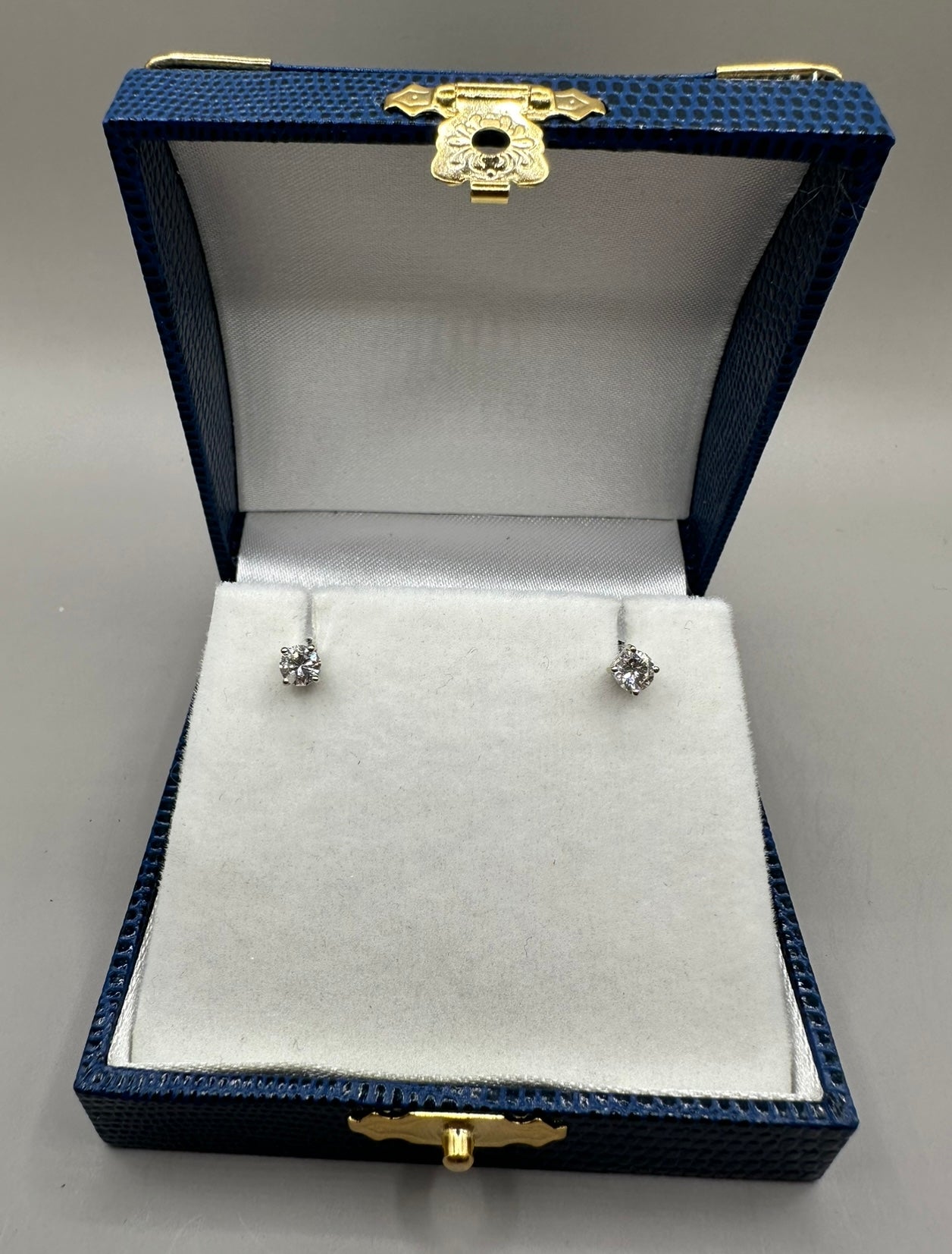 Diamond Studded White Gold Earrings