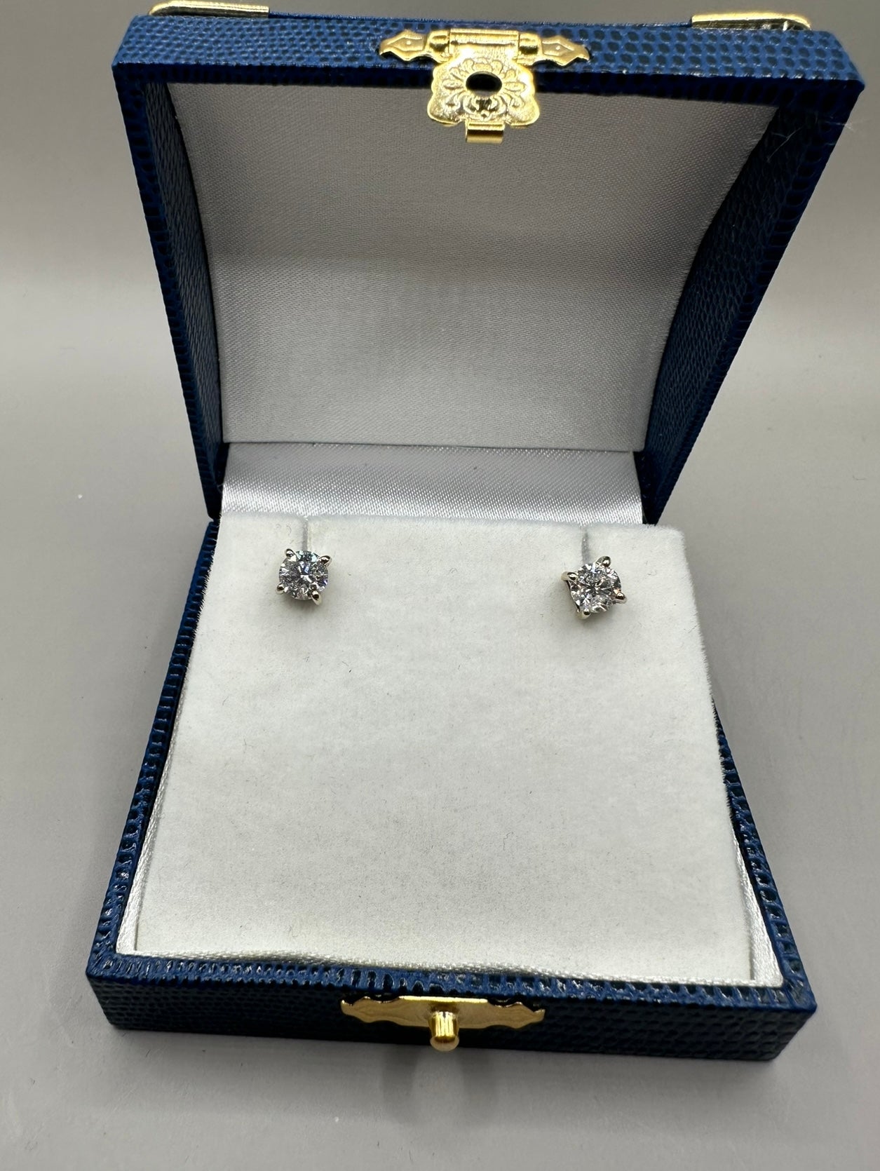 Diamond Studded Platinum Earrings