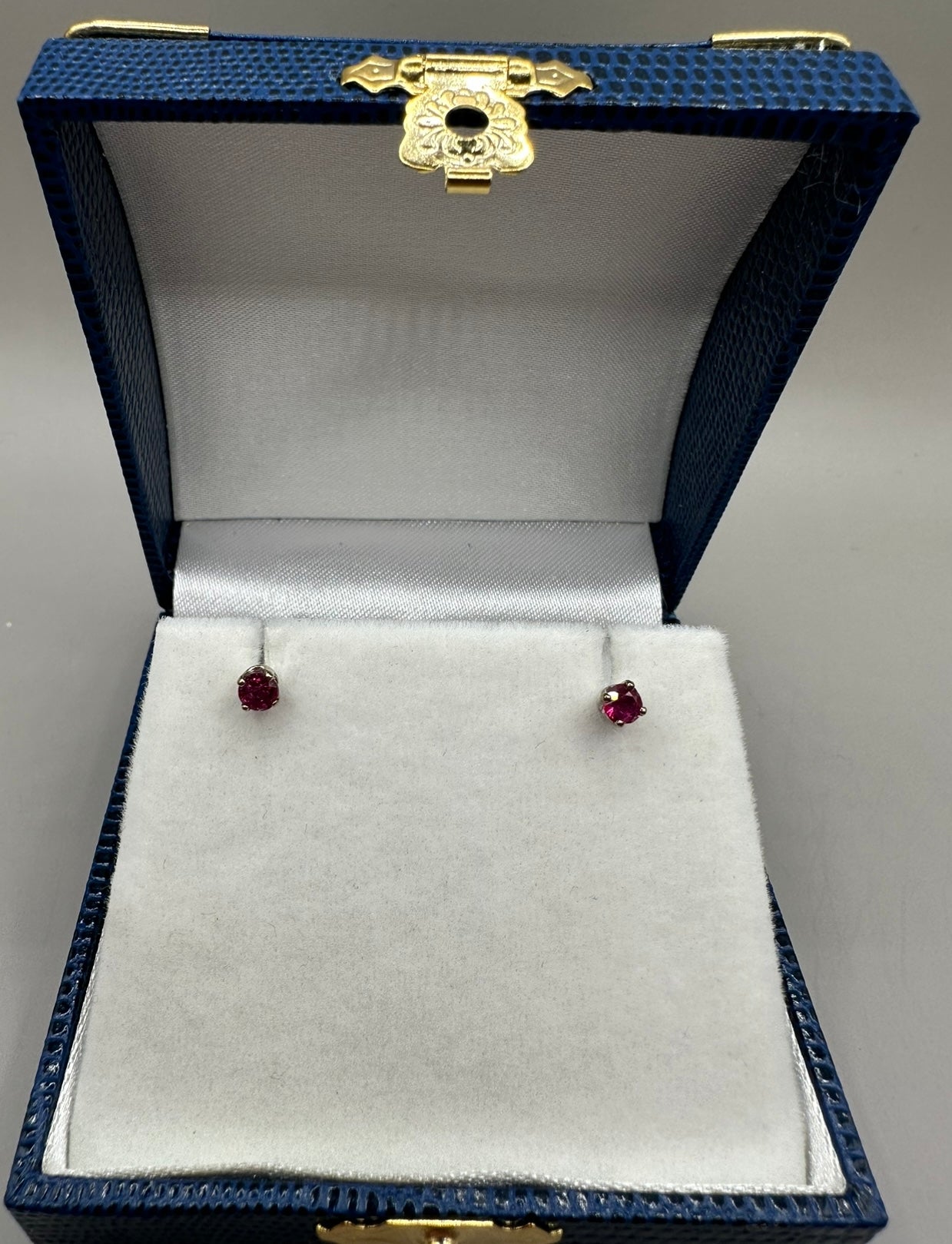 Ruby Studded Yellow Gold Earrings