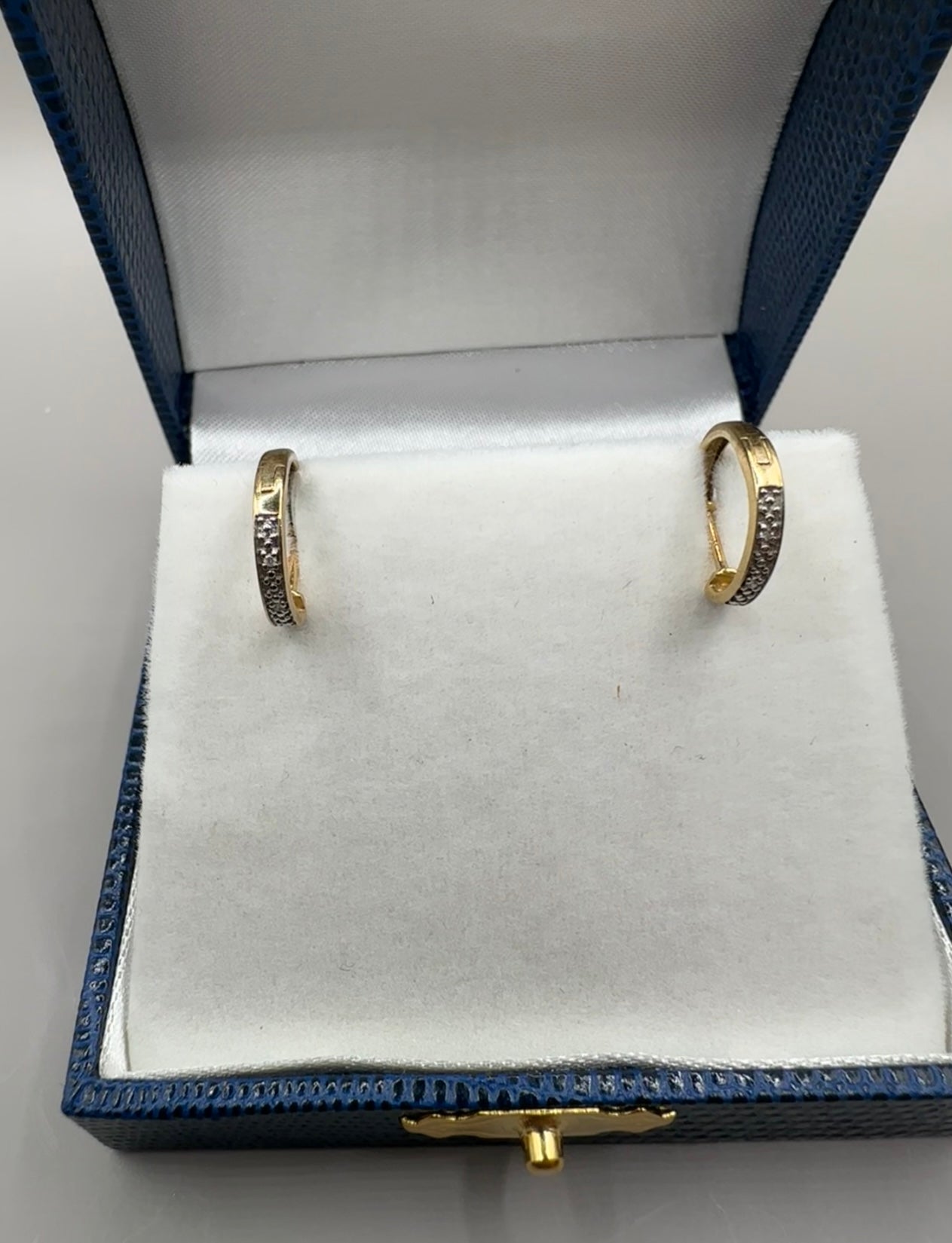 Huggie Diamond Yellow Gold Earrings