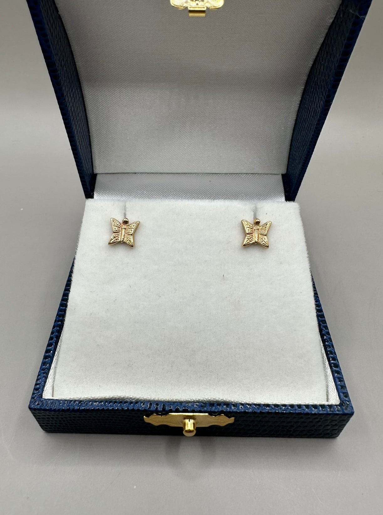 Butterfly Yellow Gold Earrings