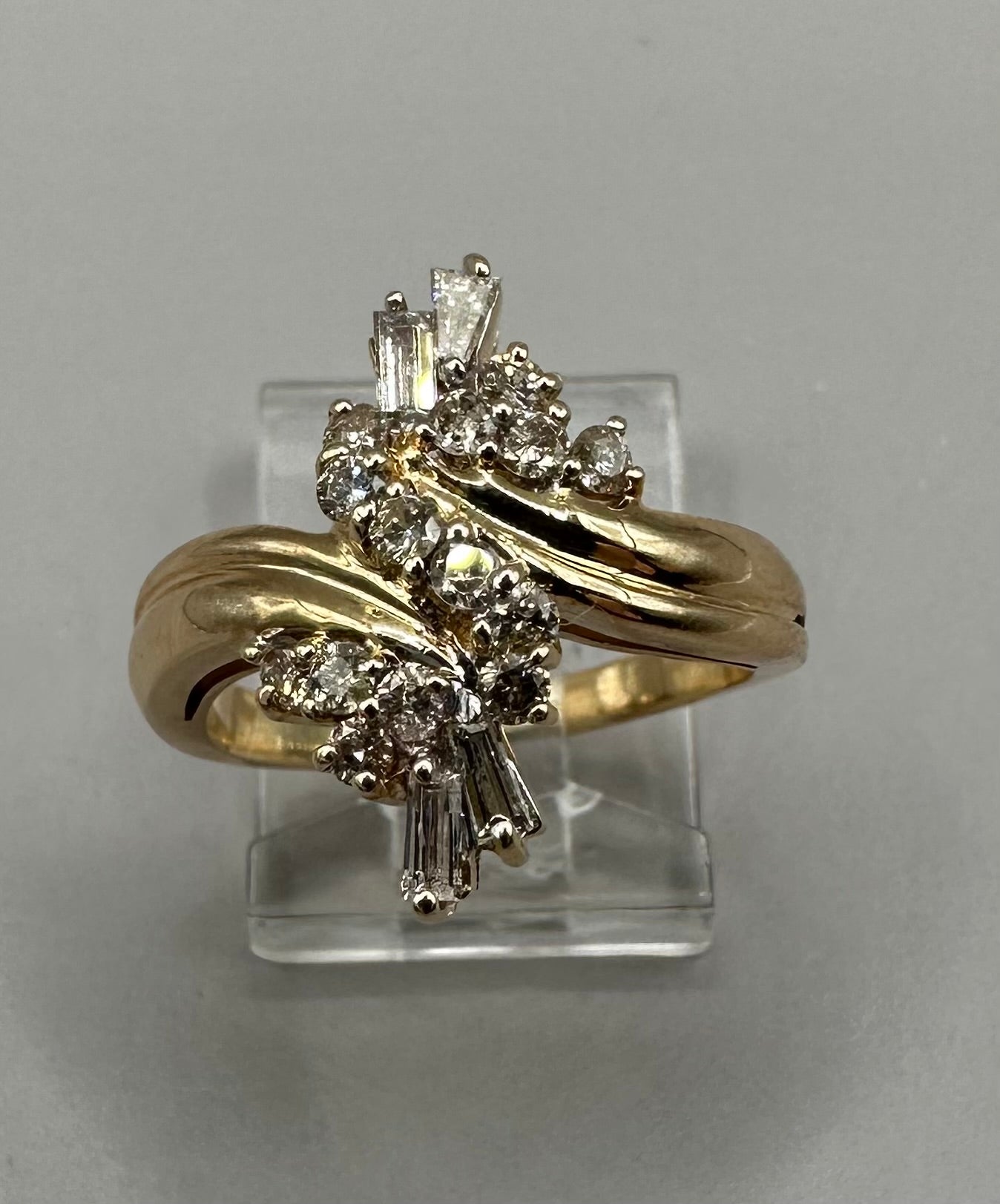 Diamond Cluster Yellow Gold Ring