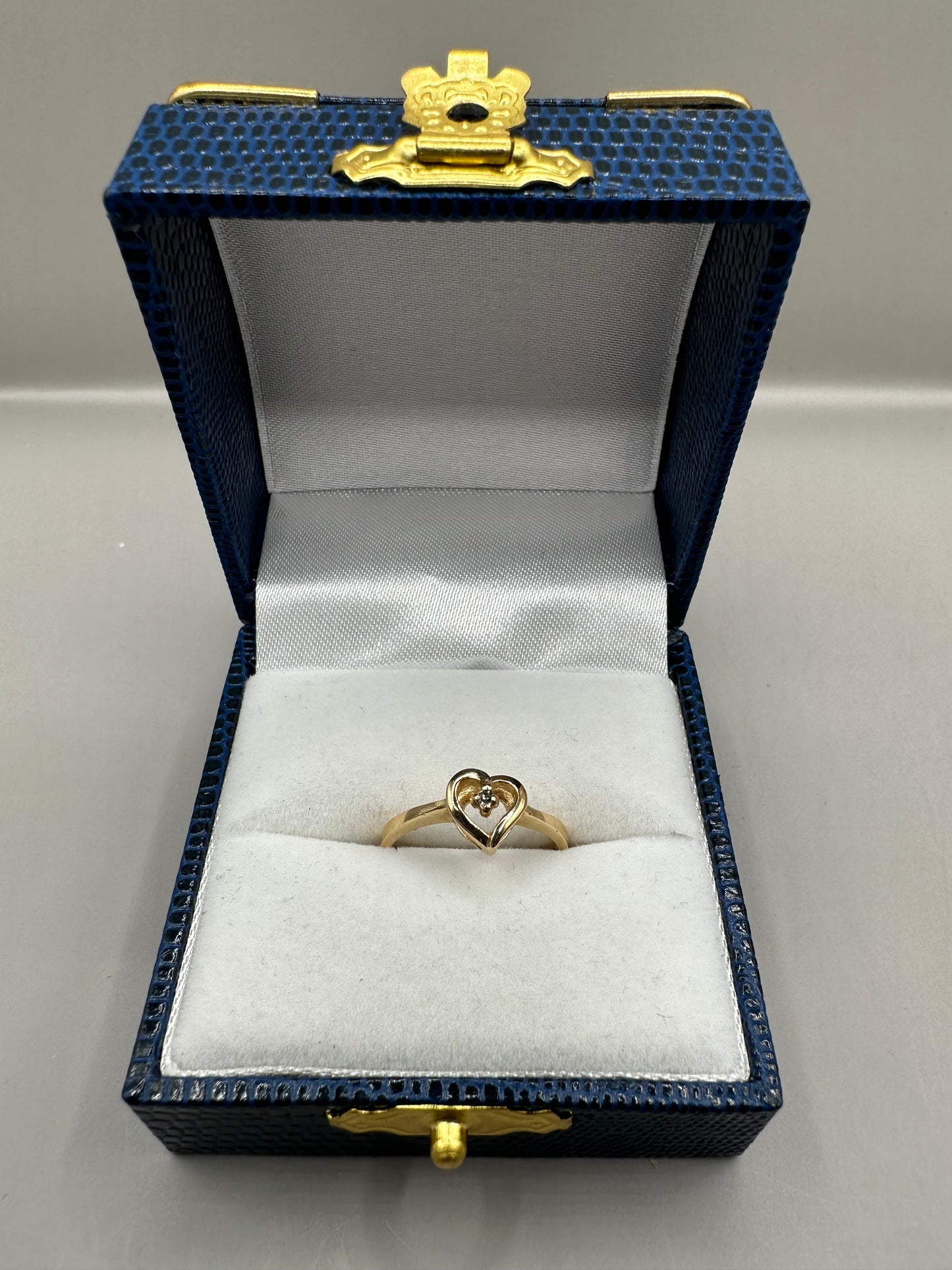 Heart Shaped Diamond Yellow Gold Ring