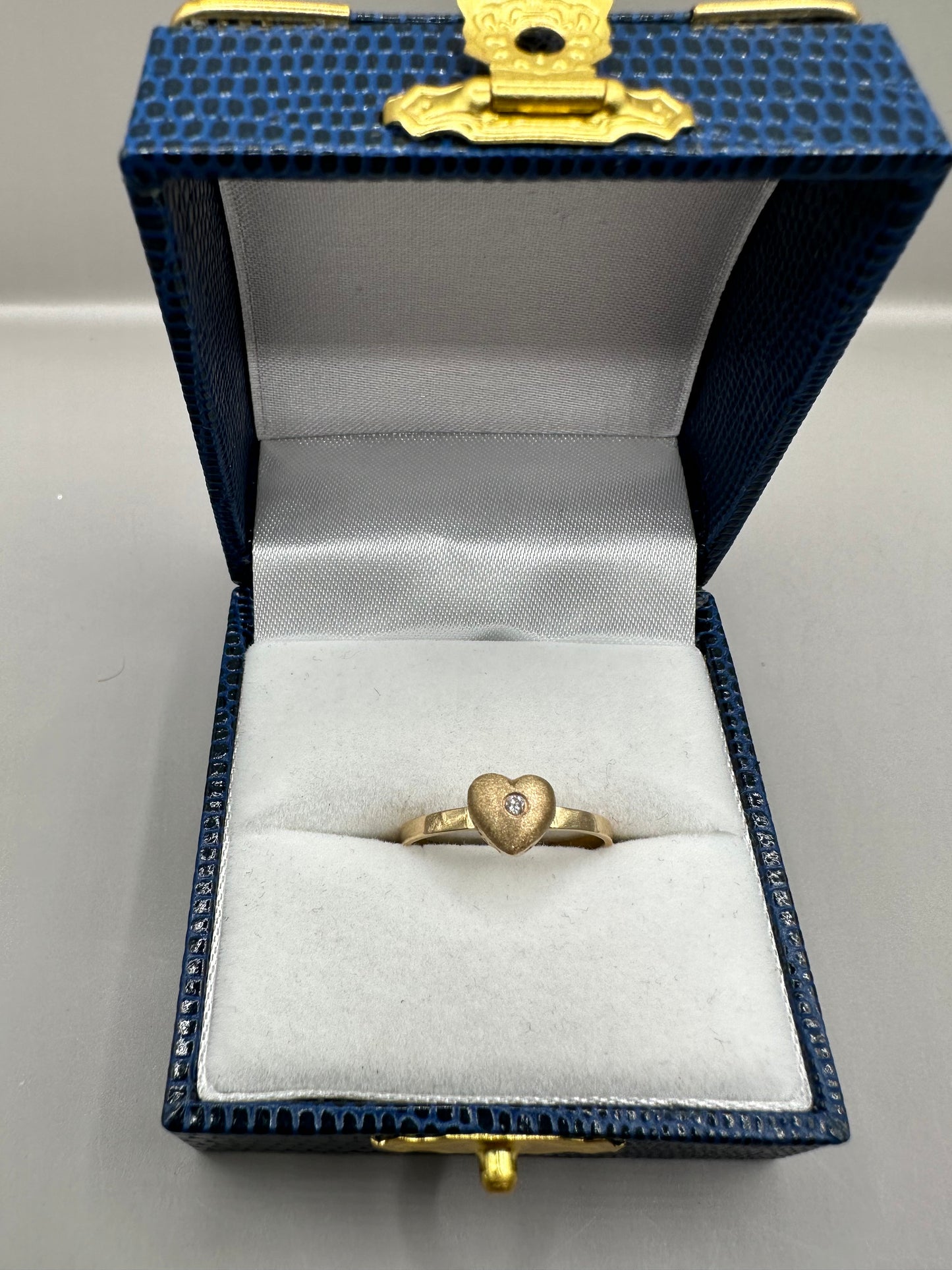 Heart Shaped Diamond Yellow Gold Ring