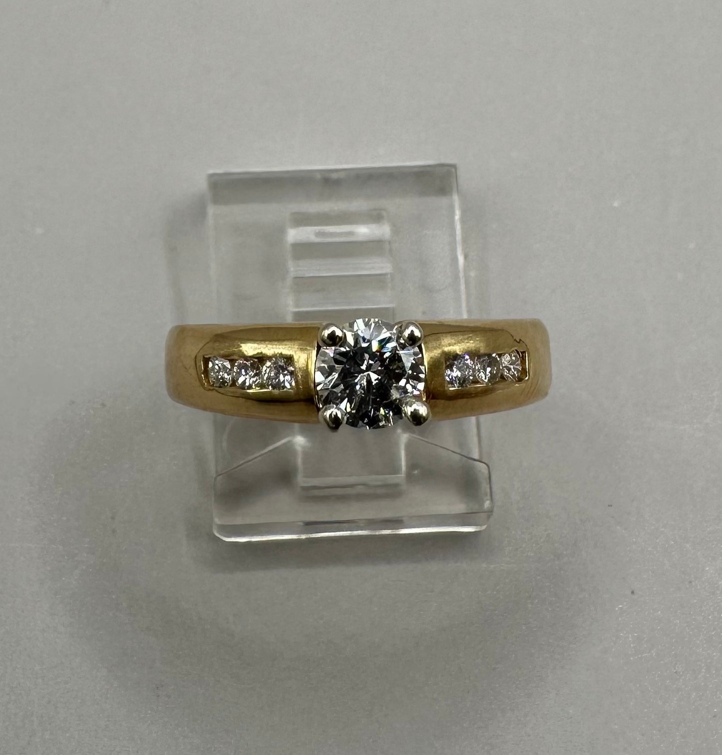 Solitaire Diamond Yellow Gold Ring