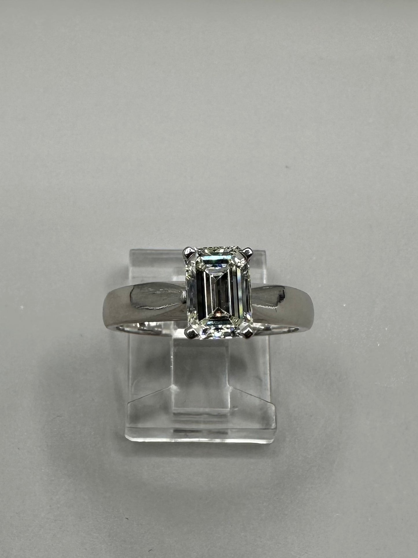 Emerald Cut Diamond White Gold Ring