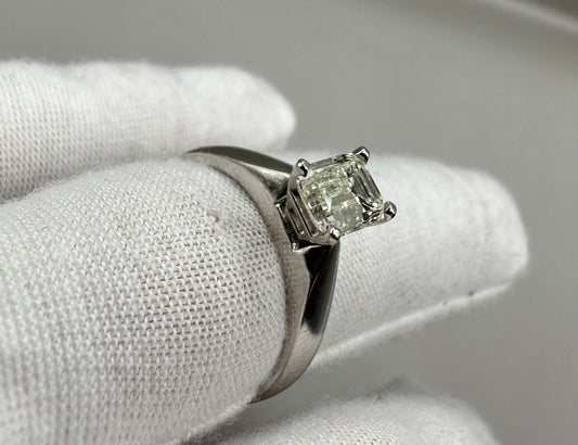 Emerald Cut Diamond White Gold Ring