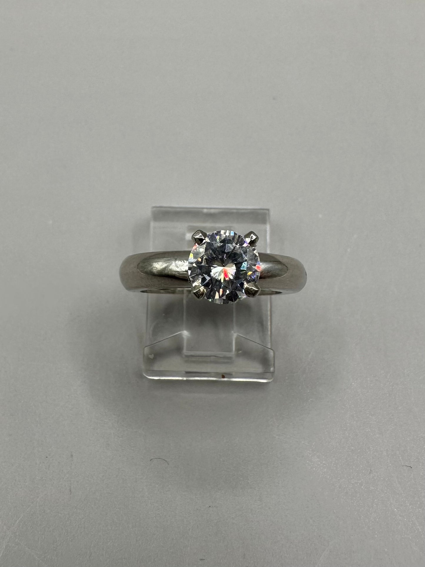 Moissanite White Gold Ring