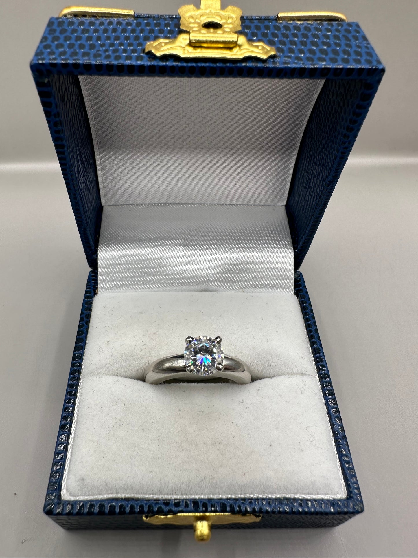 Moissanite White Gold Ring