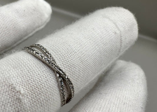 Infinity Band Diamond White Gold Ring