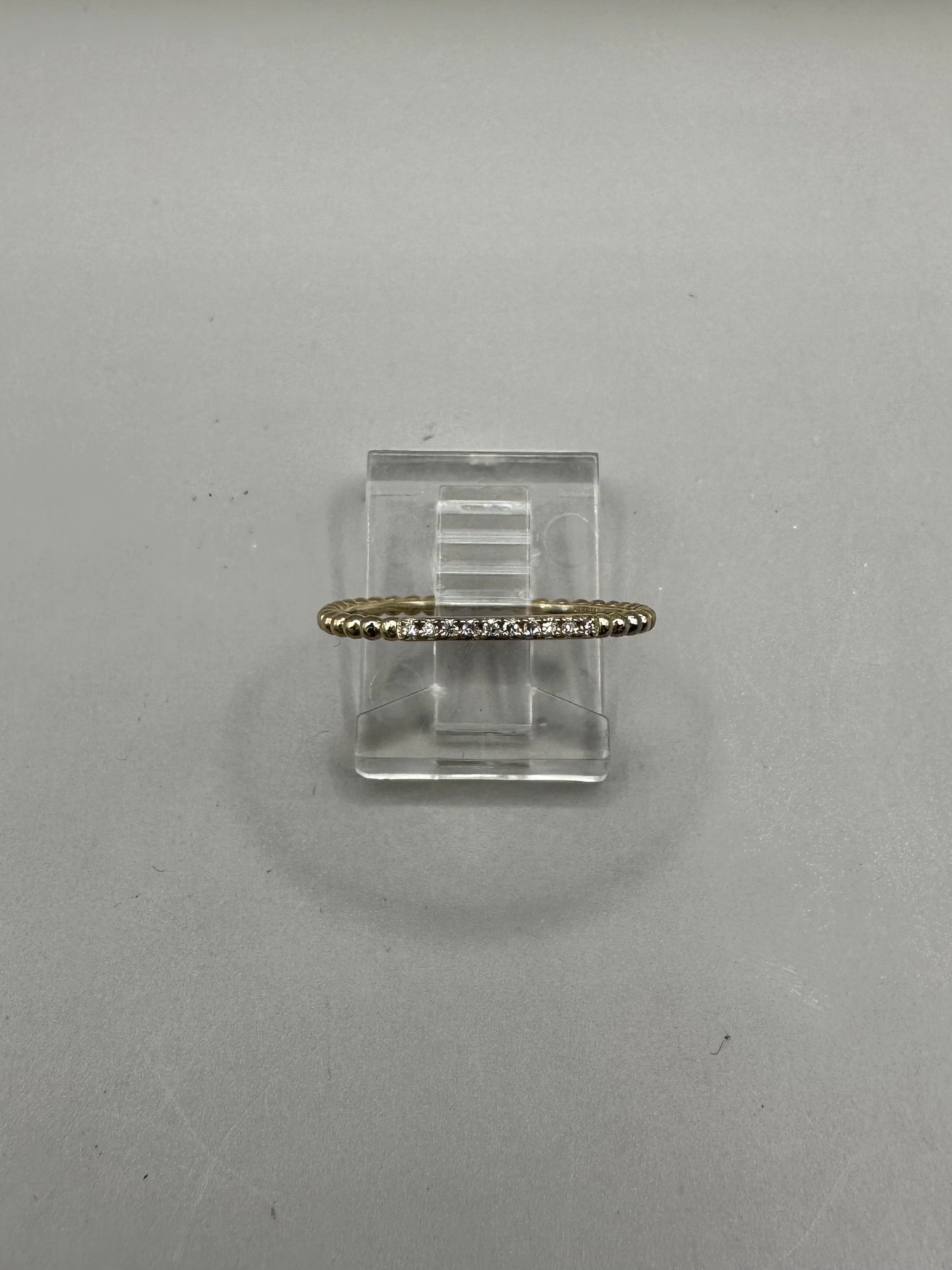 Stackable Diamond Yellow Gold Ring