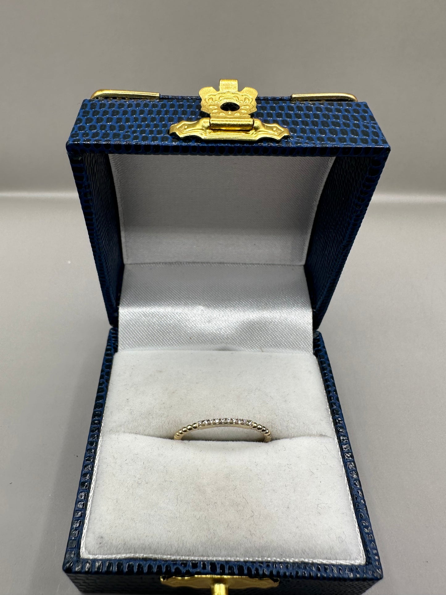 Stackable Diamond Yellow Gold Ring