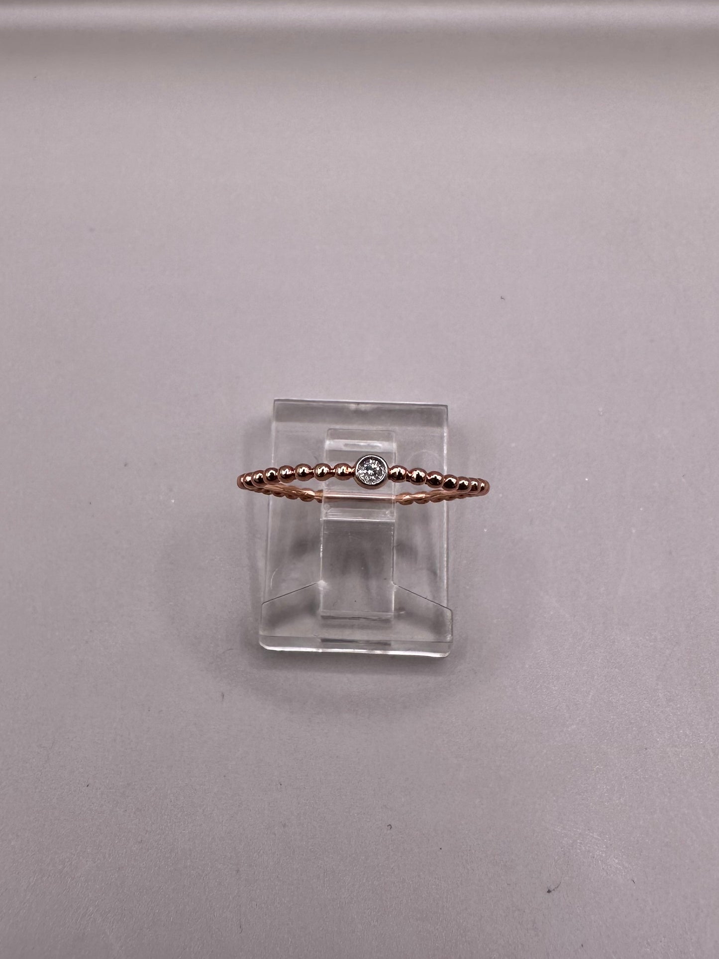 Stackable Diamond Rose Gold Ring