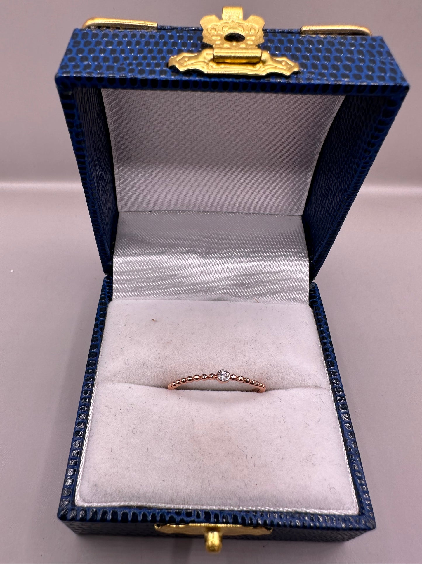 Stackable Diamond Rose Gold Ring