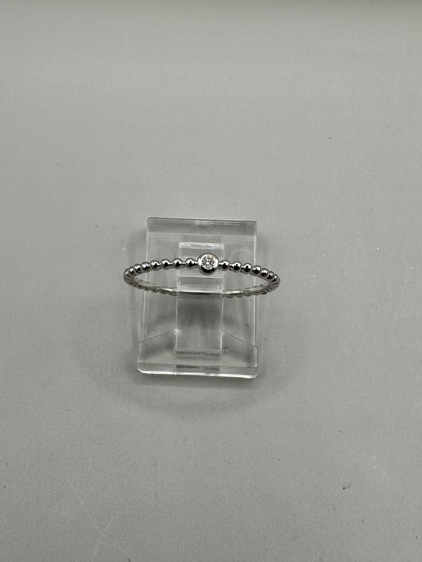 Stackable Diamond White Gold Ring