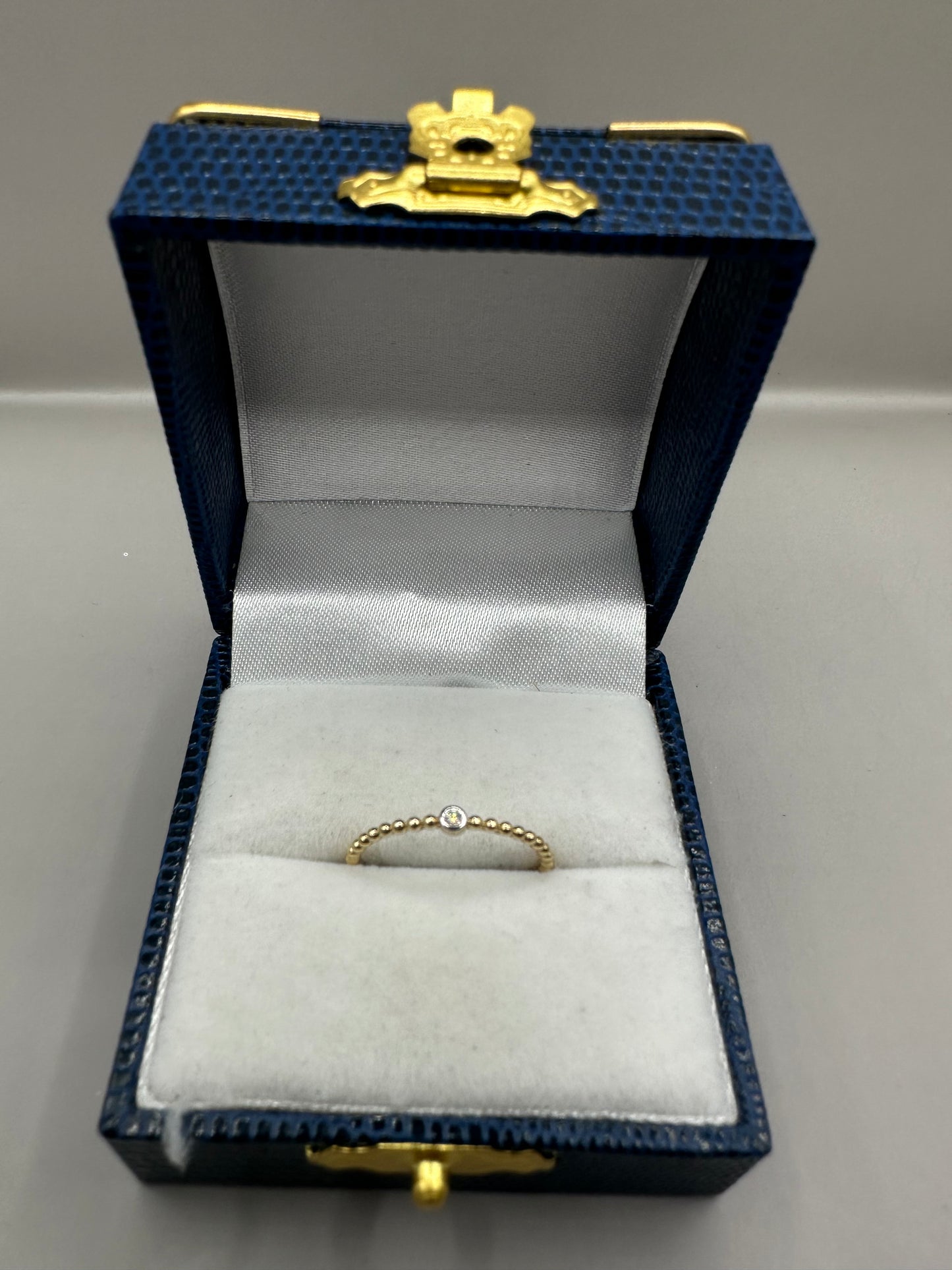 Stackable Diamond Yellow Gold Ring