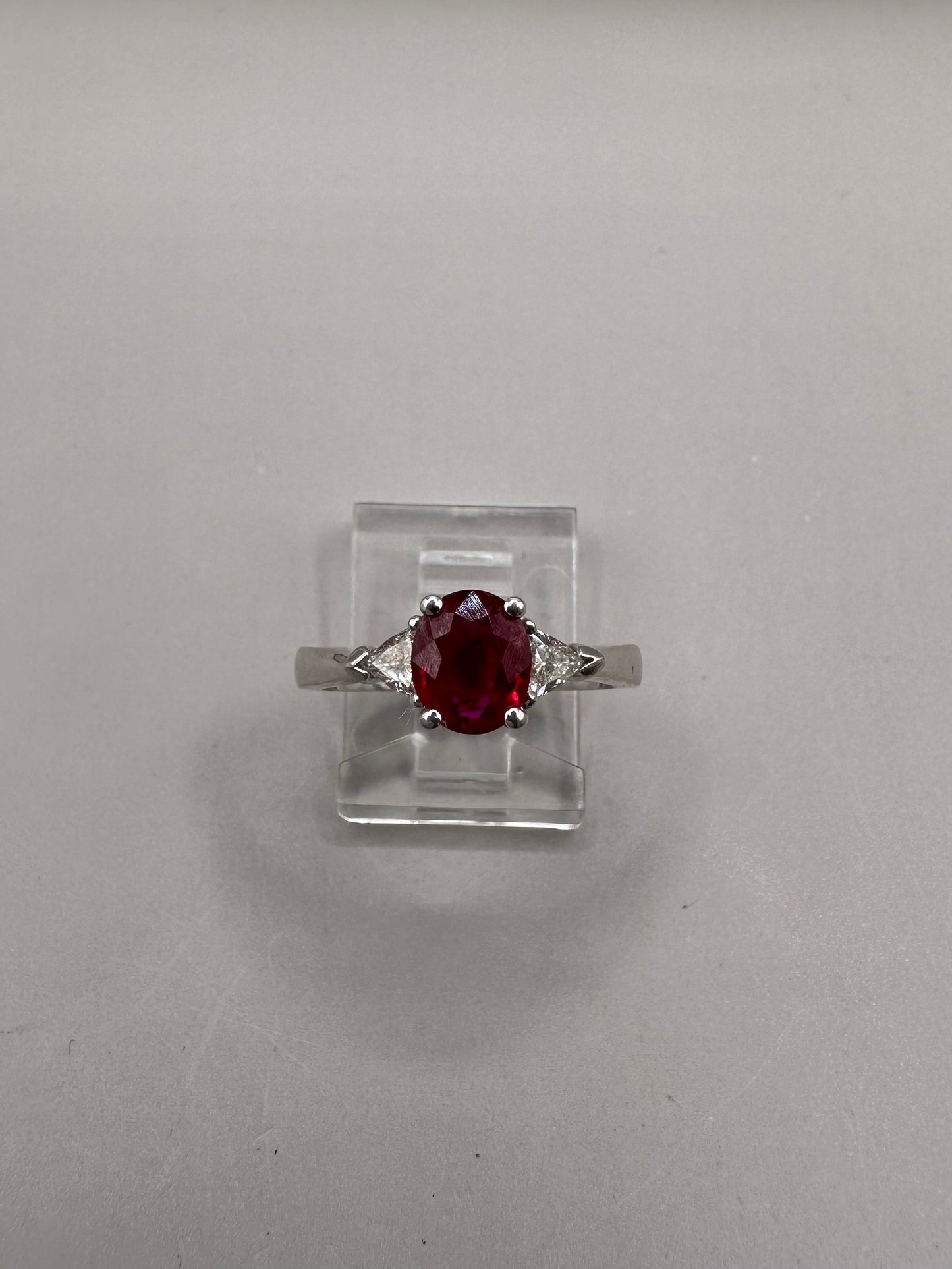 Ruby Diamond White Gold Ring