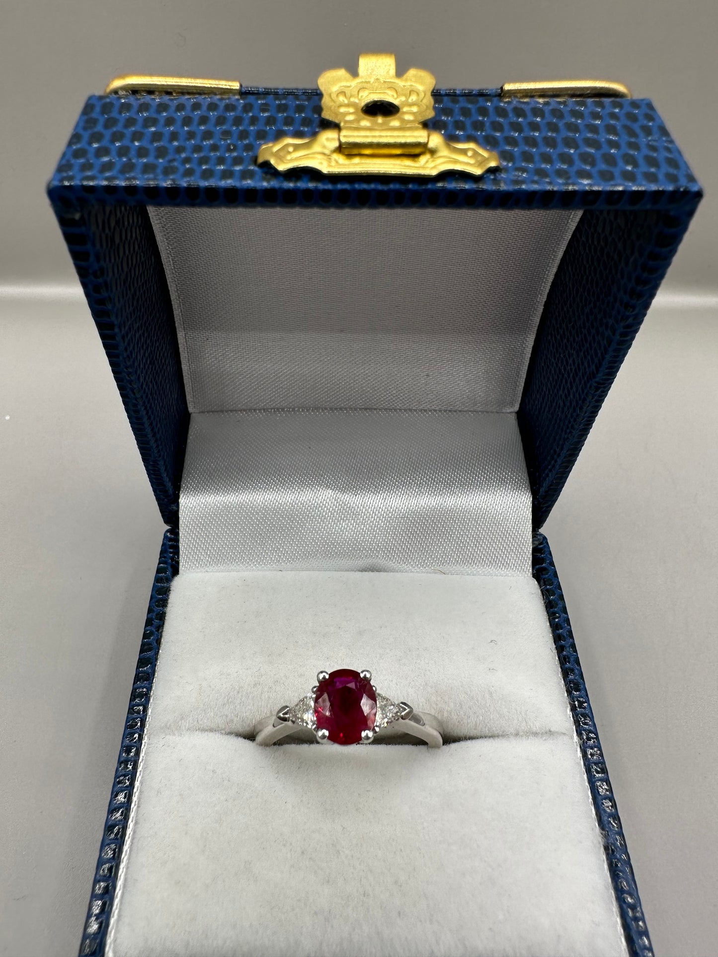 Ruby Diamond White Gold Ring