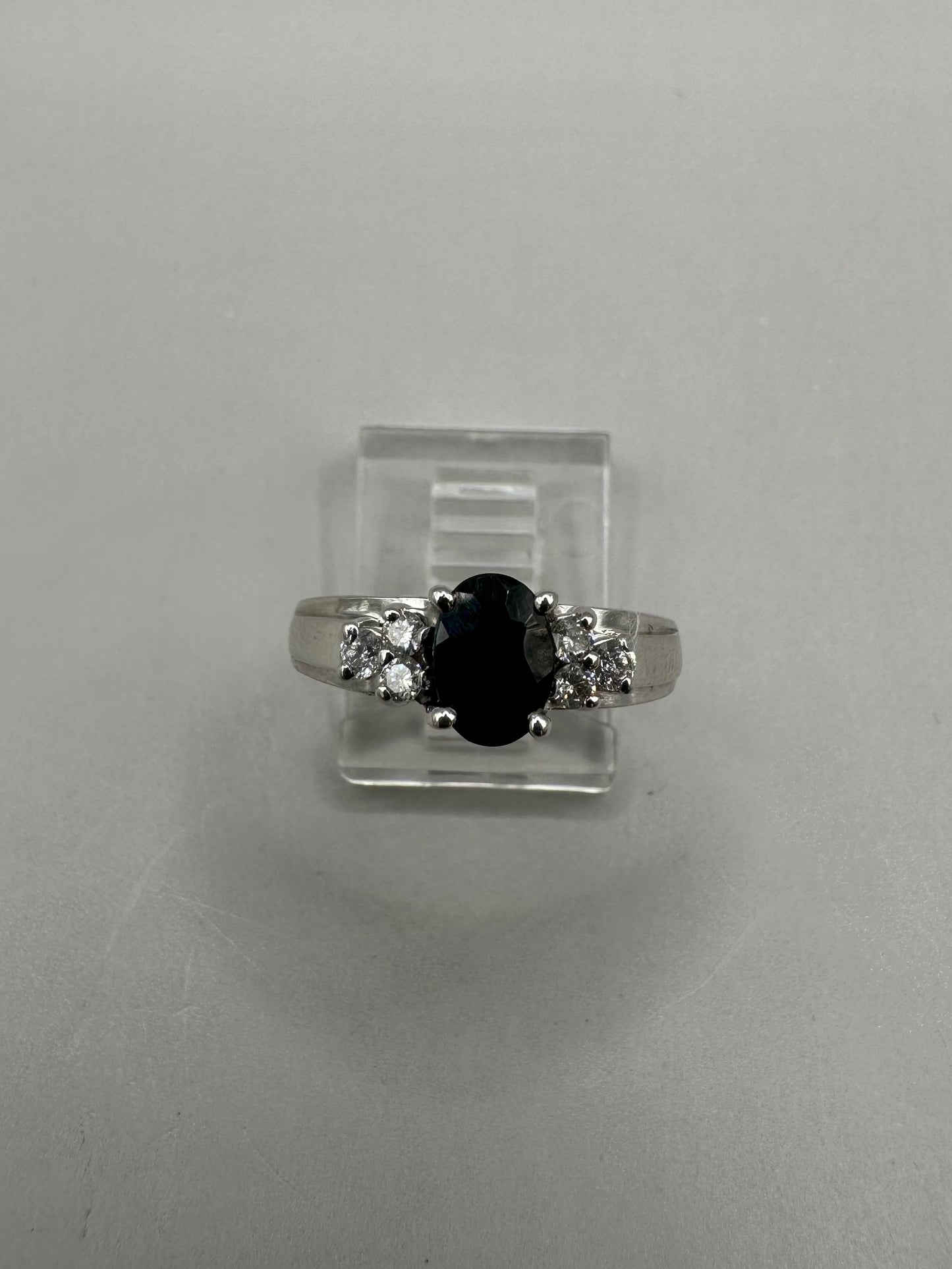 Sapphire Diamond White Gold Ring