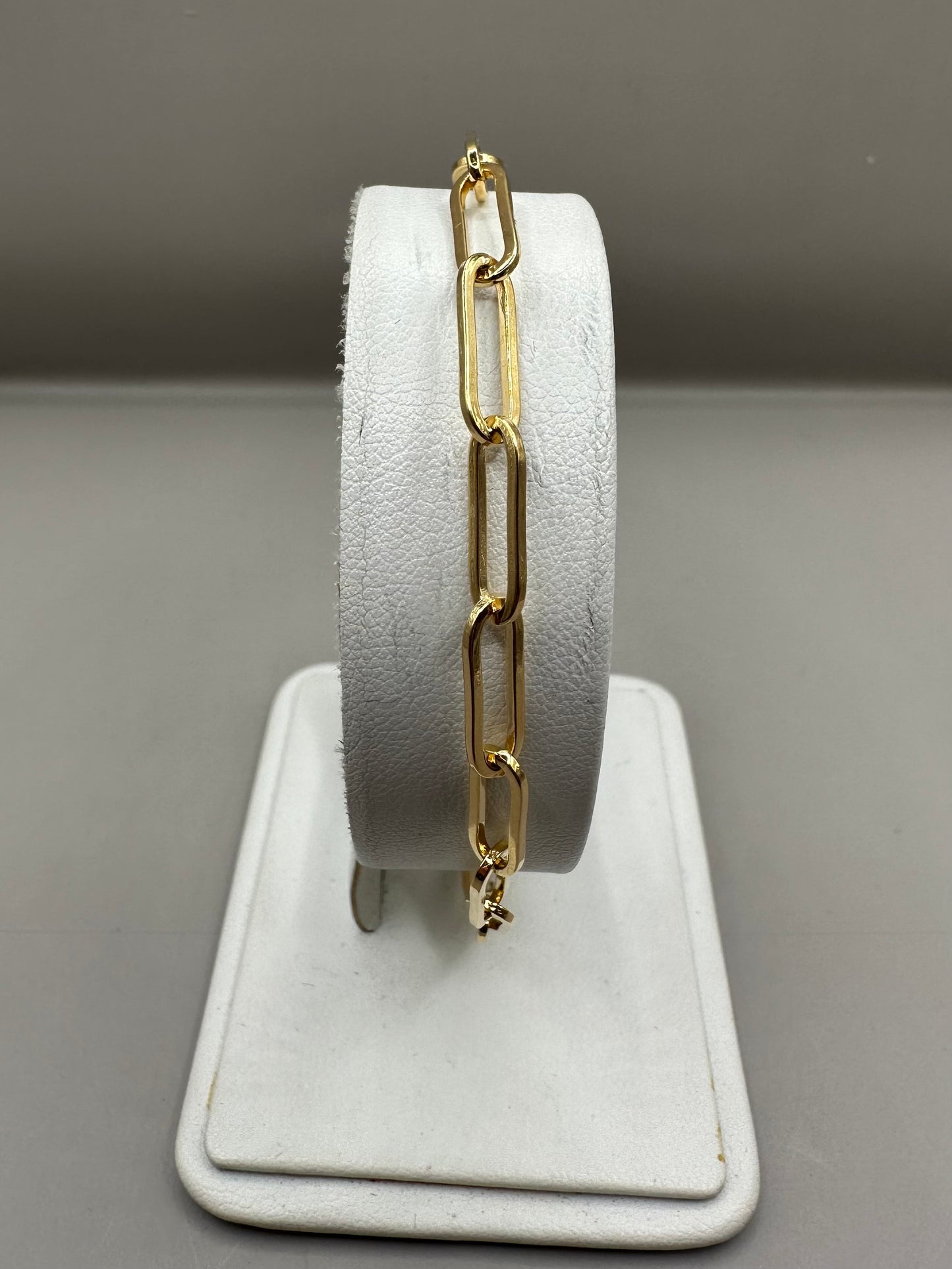 PaperClip Yellow Gold Bracelet