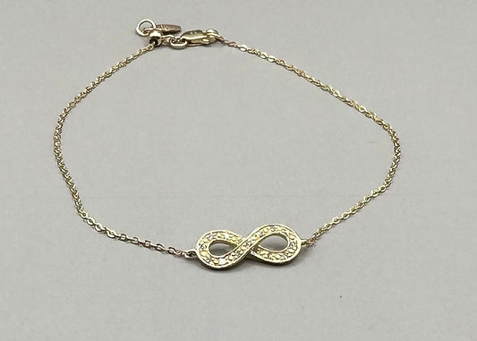 Infinity Diamond Yellow Gold Bracelet