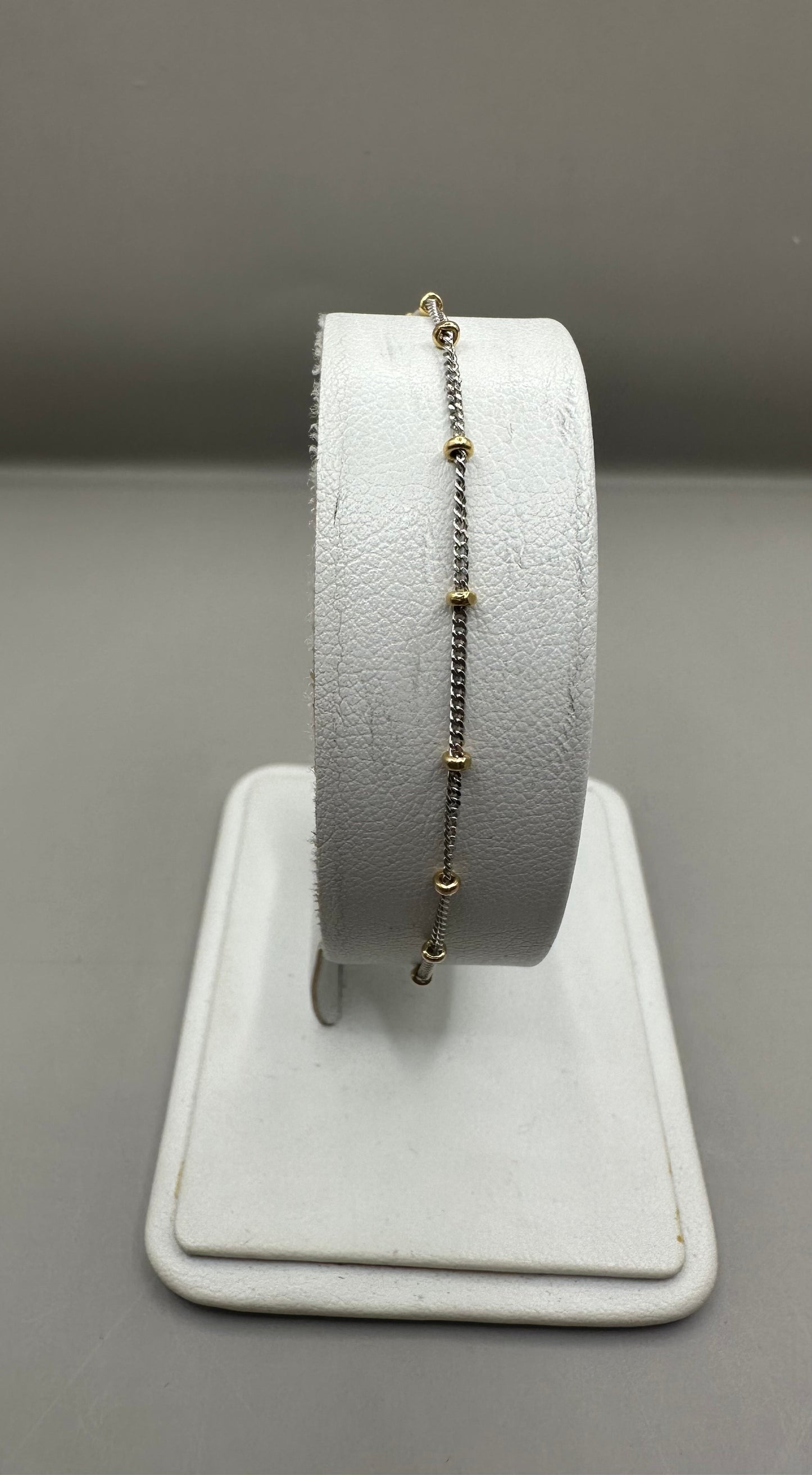 Two Tone Ball Gold Bracelet