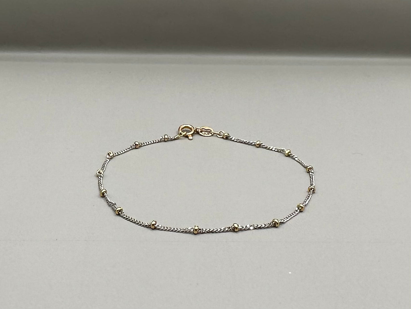 Two Tone Ball Gold Bracelet