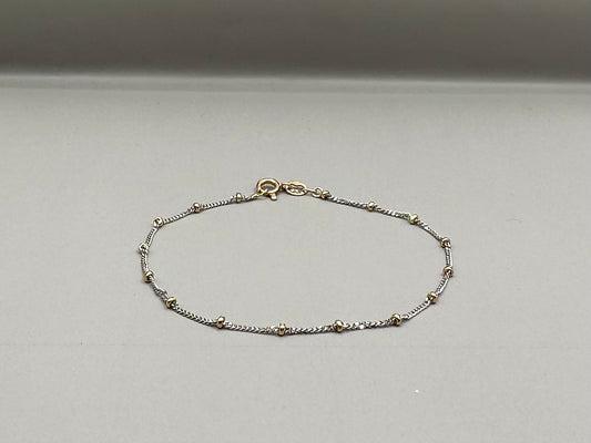 Two Tone Ball Gold Bracelet