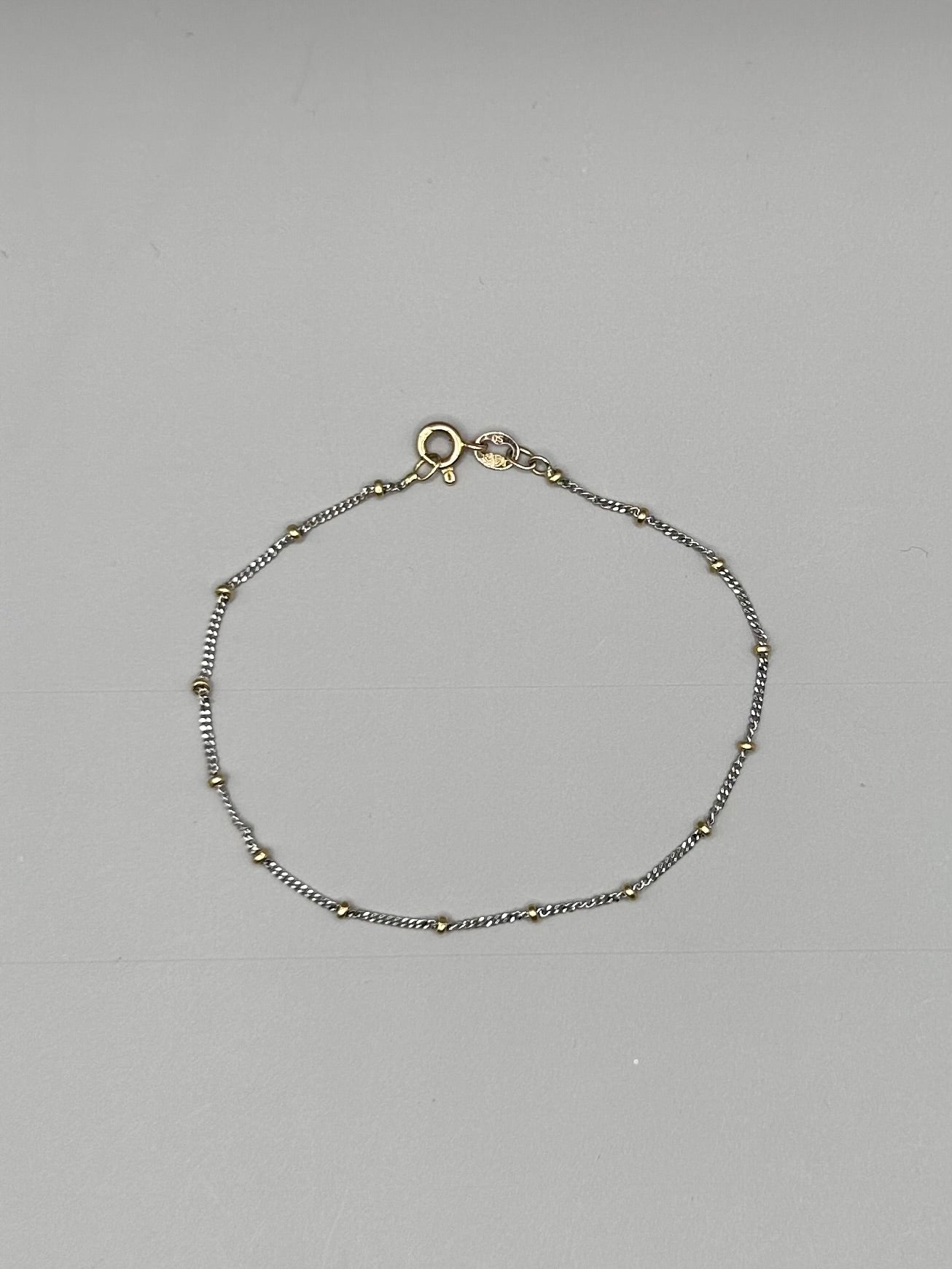 Two Tone Ball Gold Bracelet