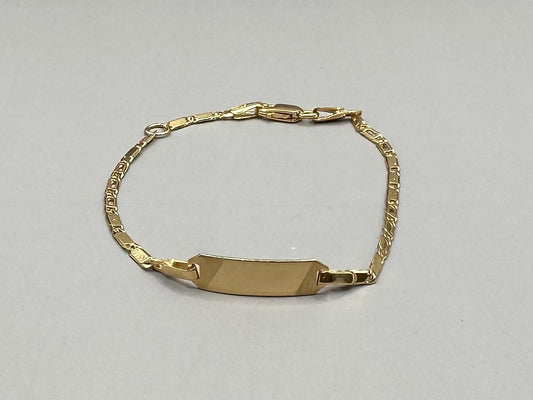 ID Yellow Gold Link Bracelet