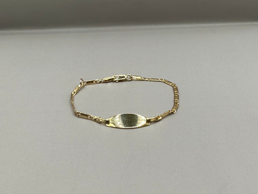 ID Yellow Gold Link Bracelet