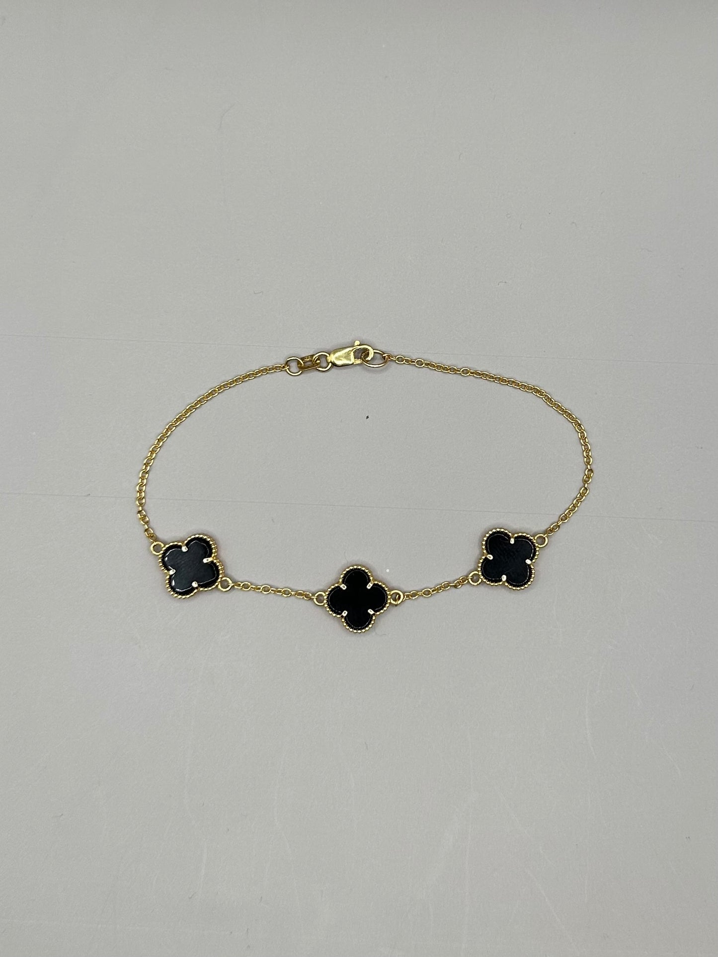Four Leaf Clover Yellow Gold Bracelet