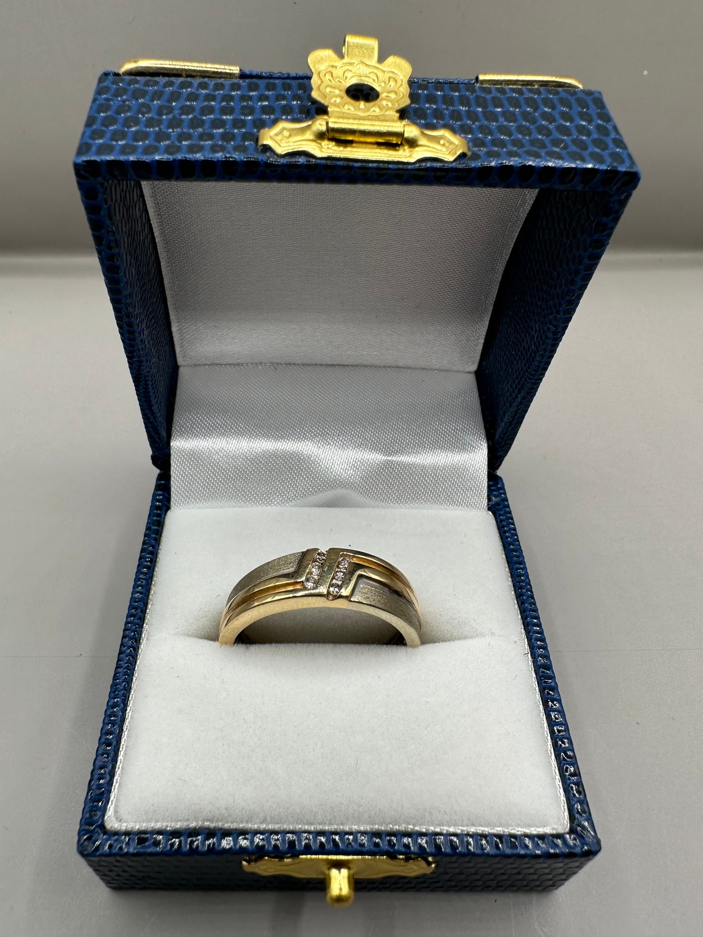 Two Tone Yellow Gold Diamond Ring