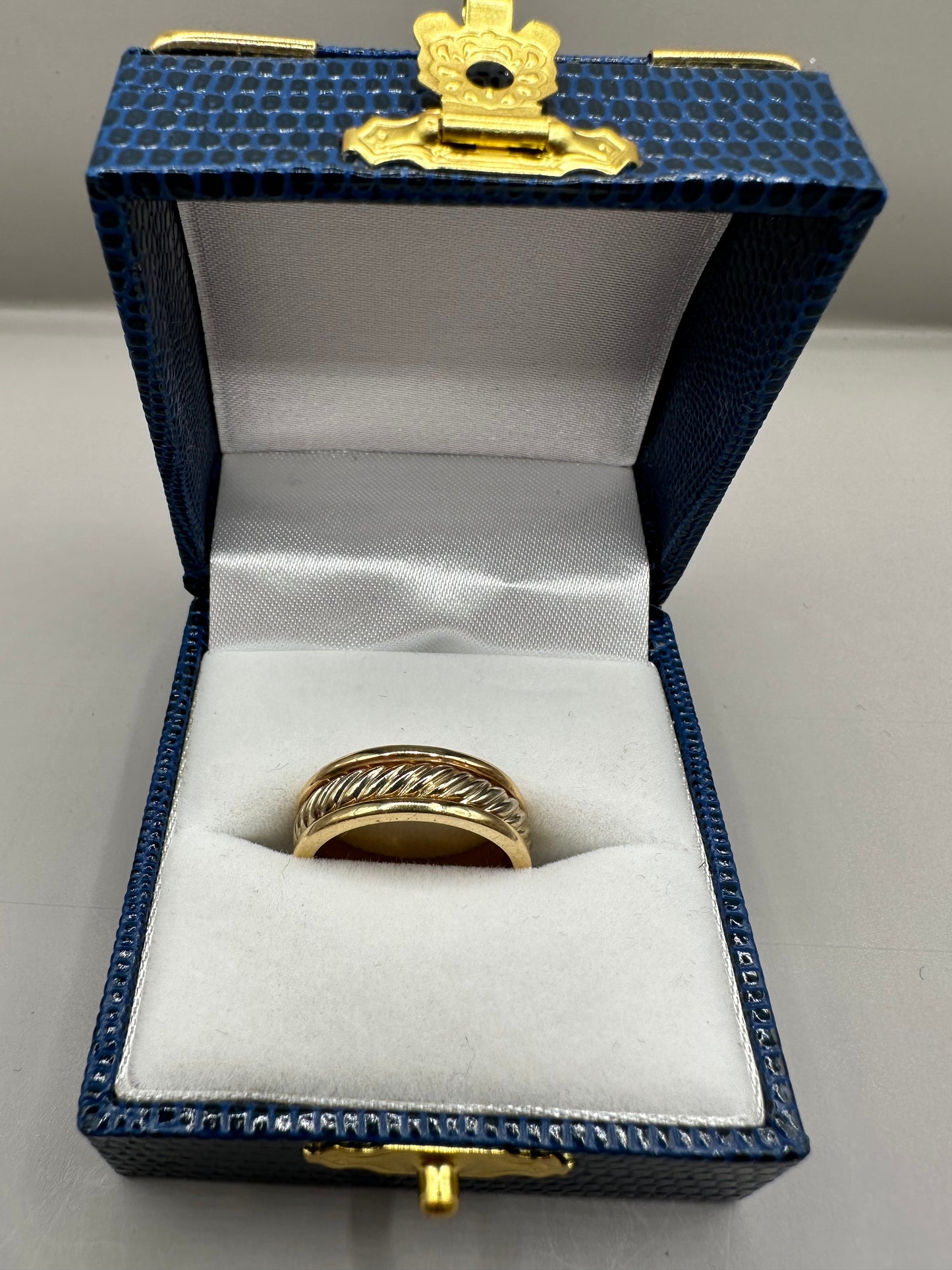 Two Tone Gold Wedding Band