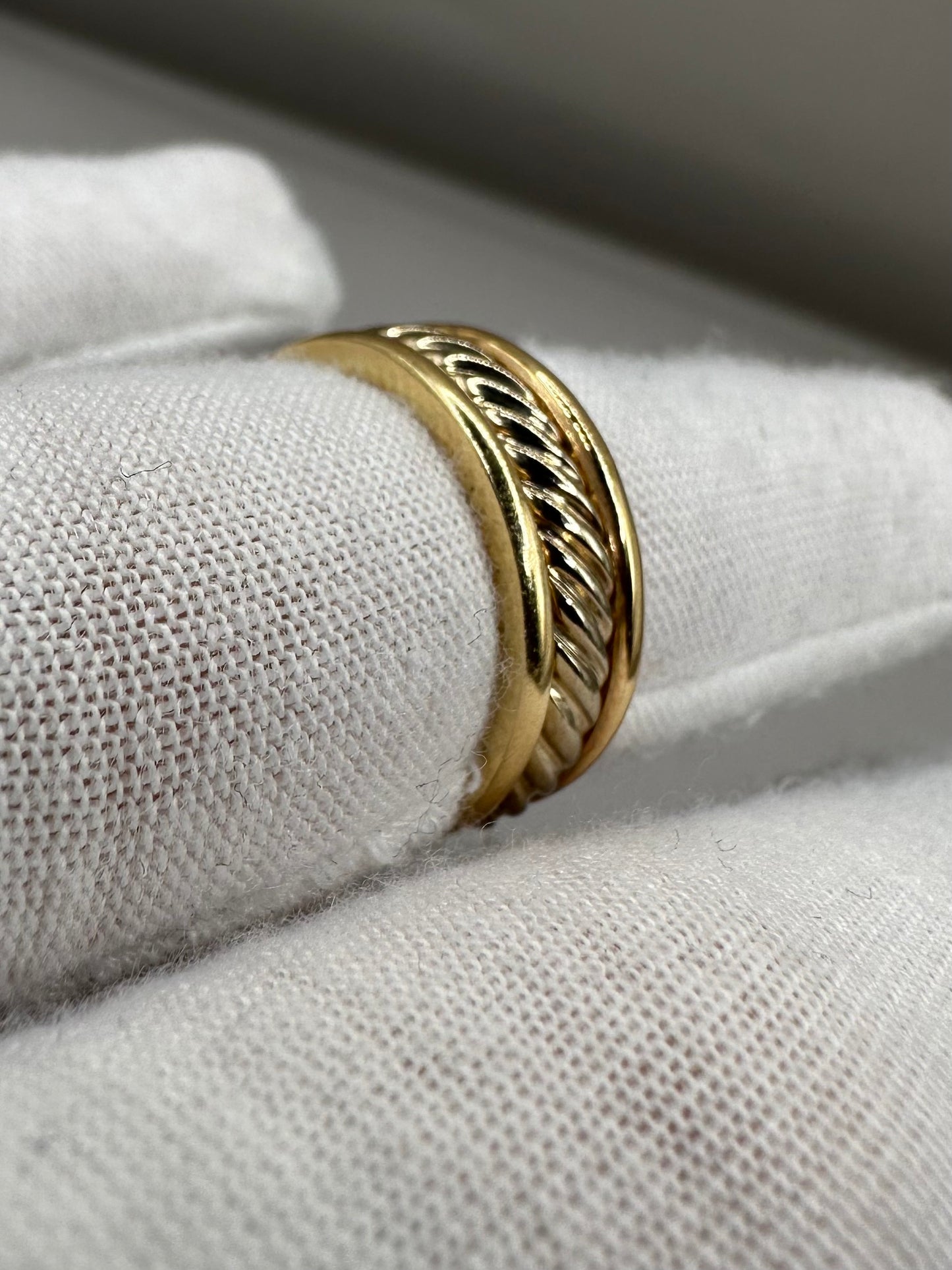 Two Tone Gold Wedding Band