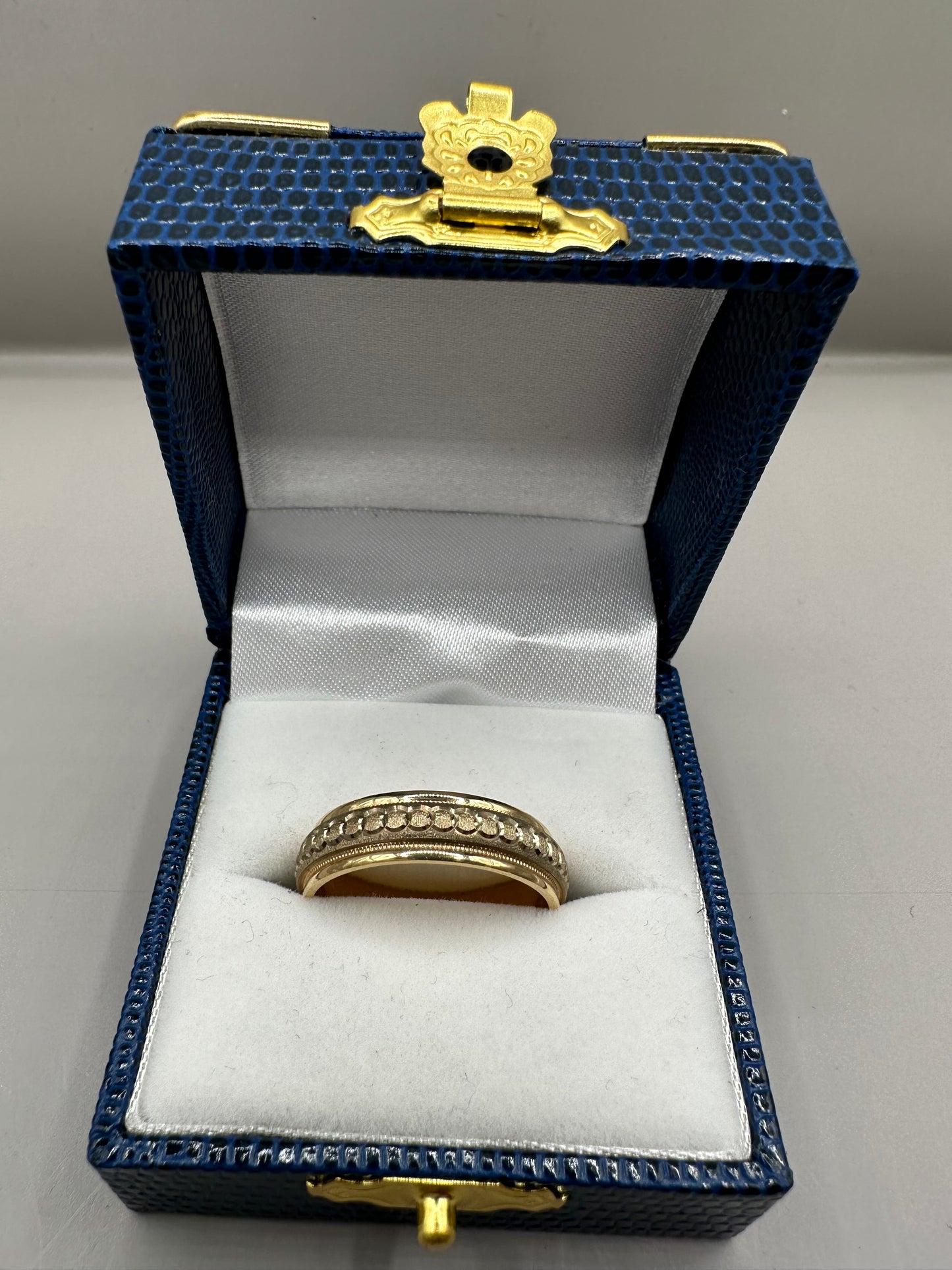 Two Tone Gold Wedding Band