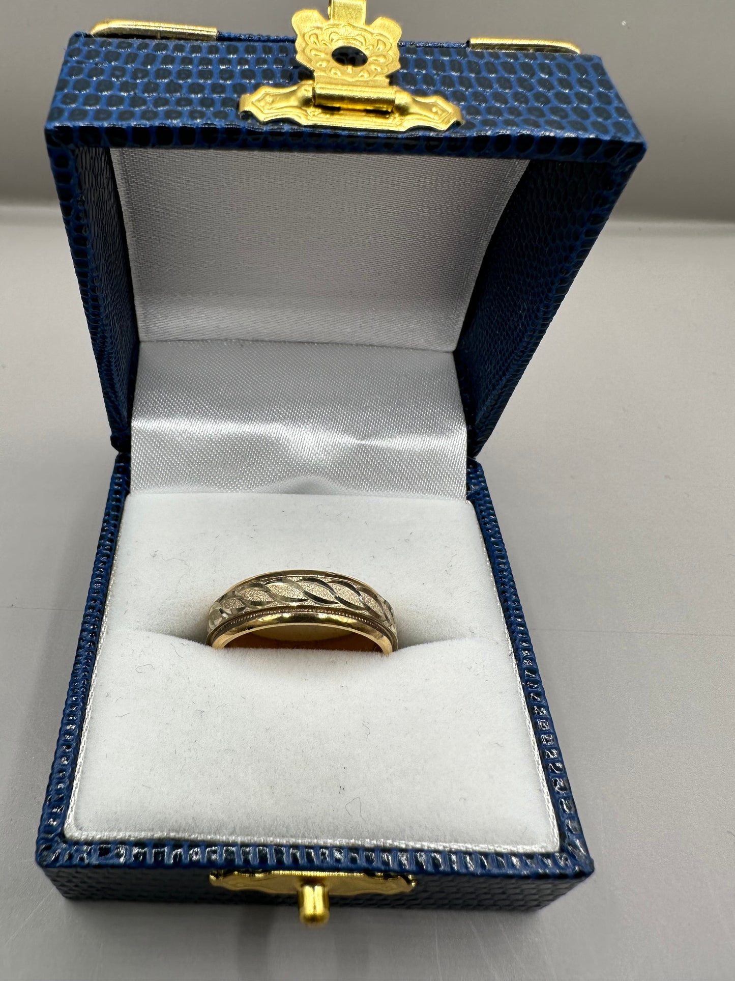 Two Tone Gold Wedding Band