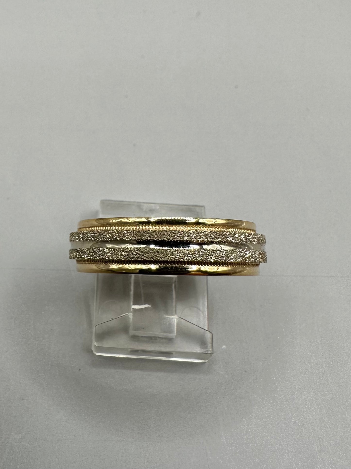 Two Tone Gold Wedding Band