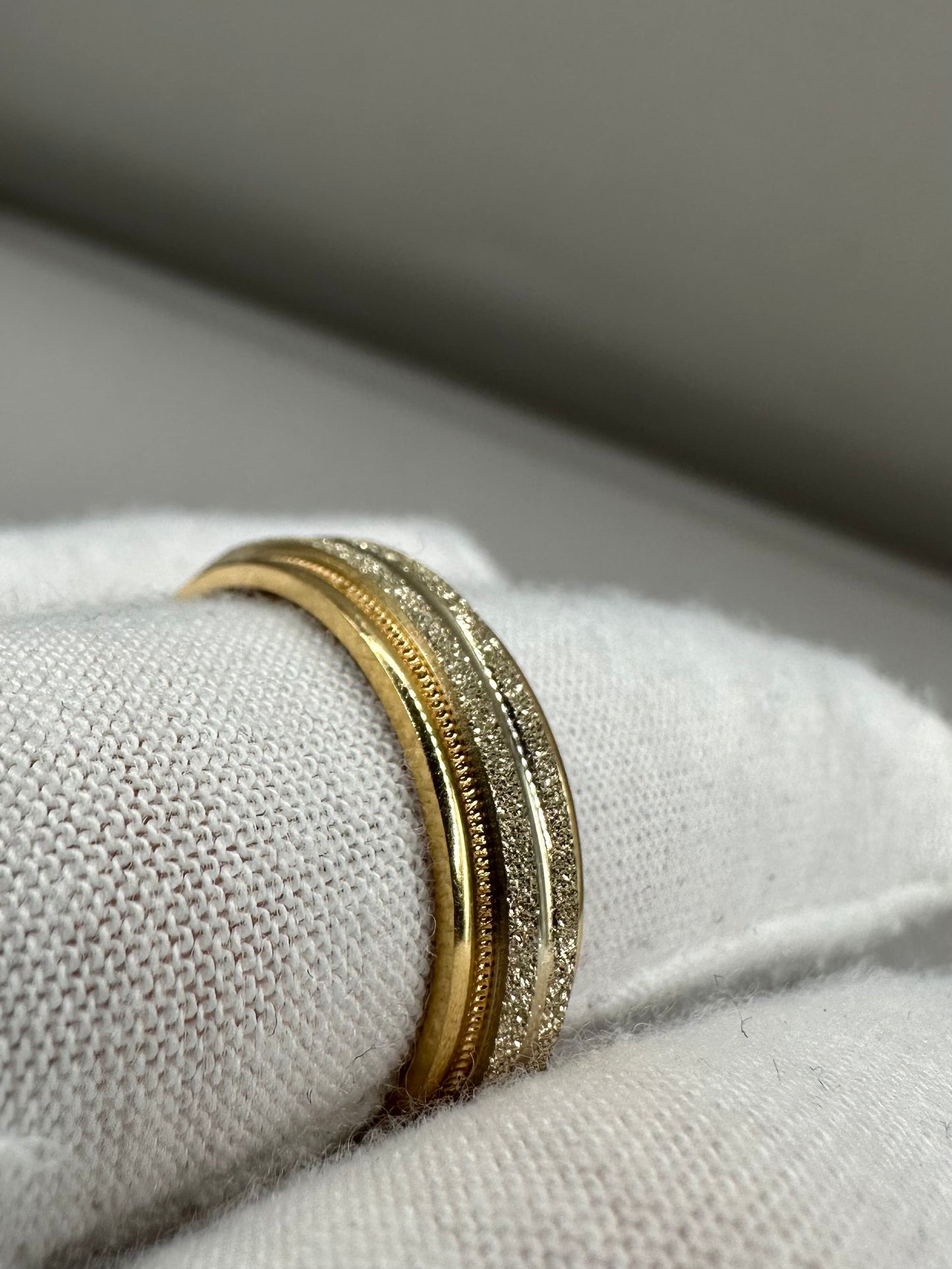 Two Tone Gold Wedding Band