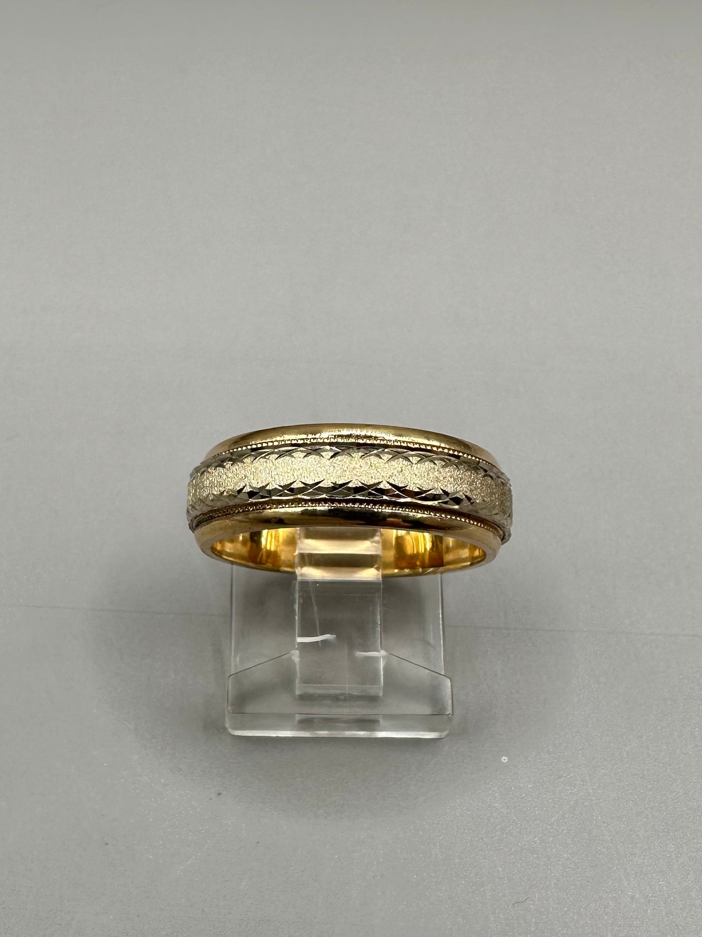Two Tone Wedding Band