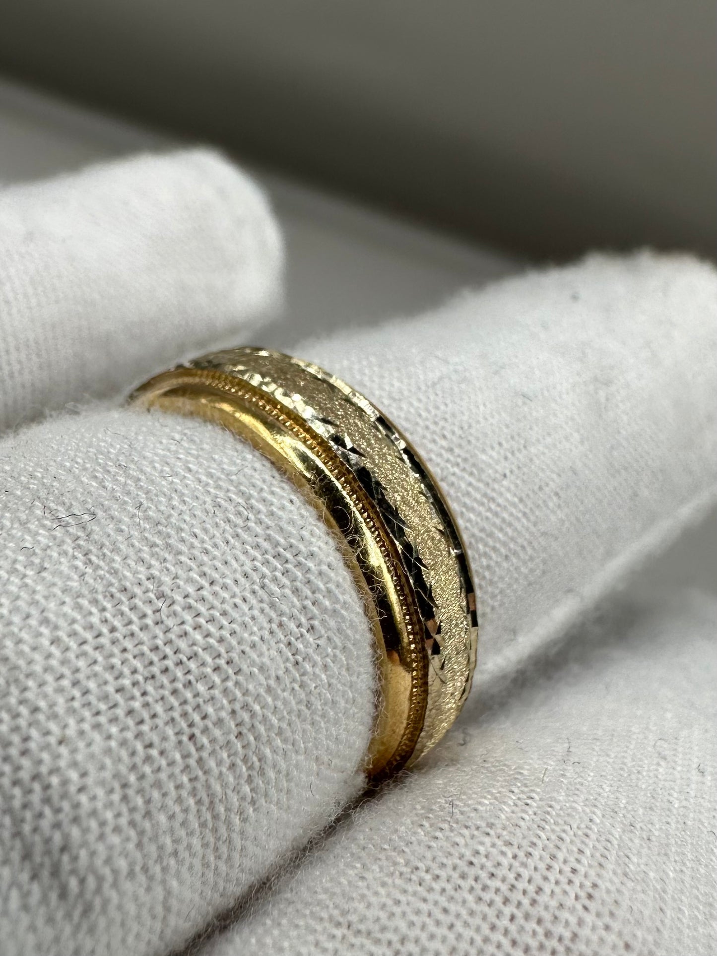 Two Tone Wedding Band