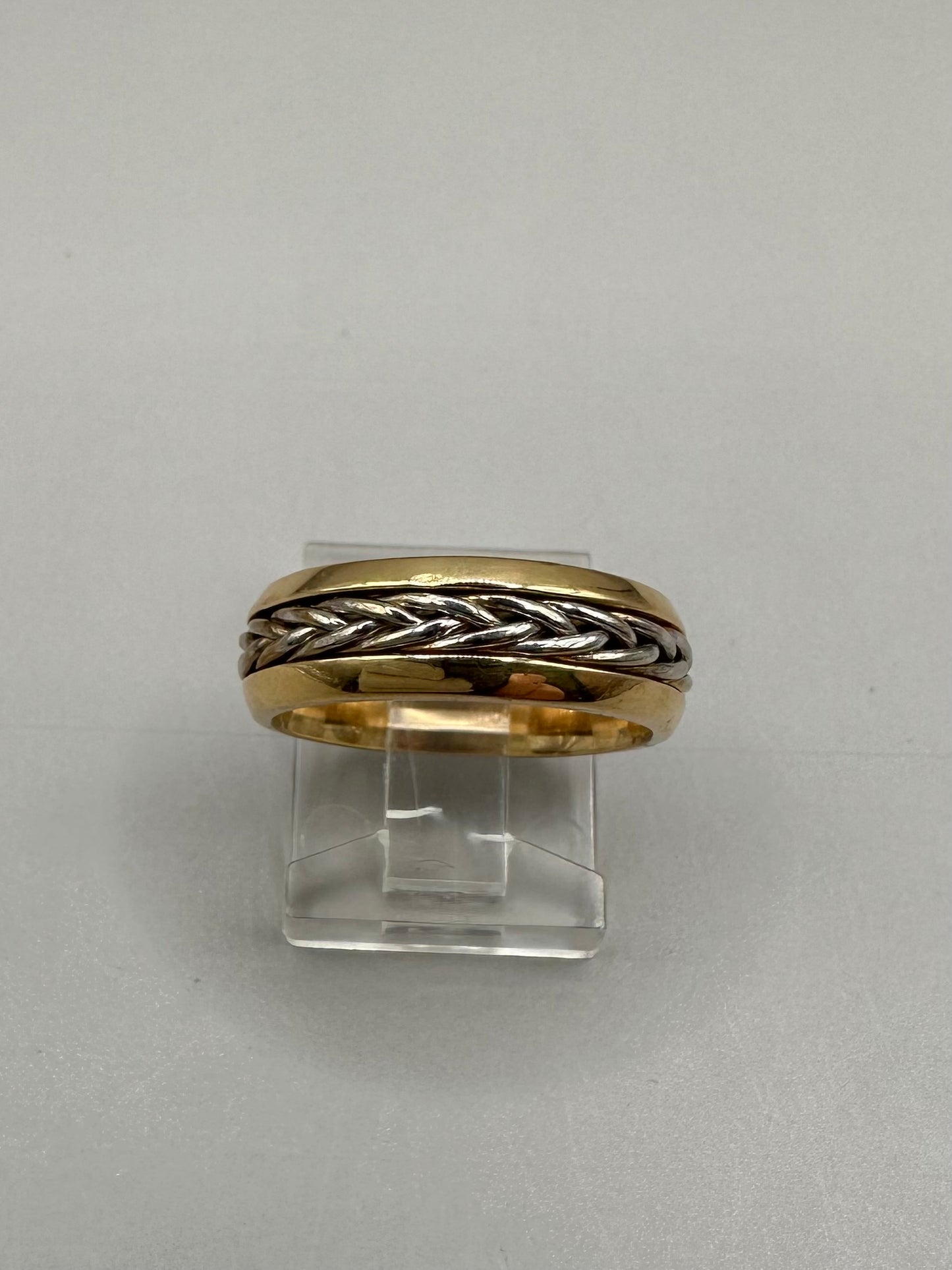 Two Tone Gold Wedding Band