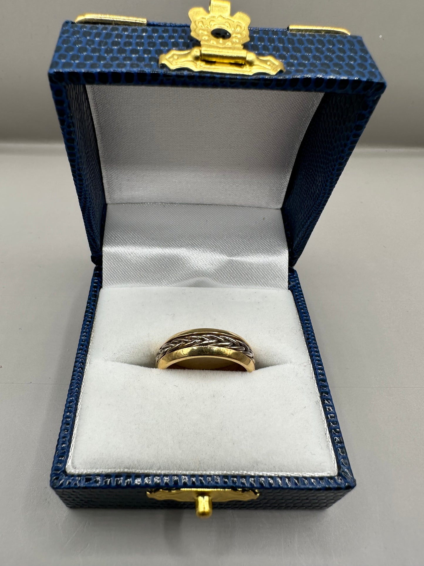 Two Tone Gold Wedding Band