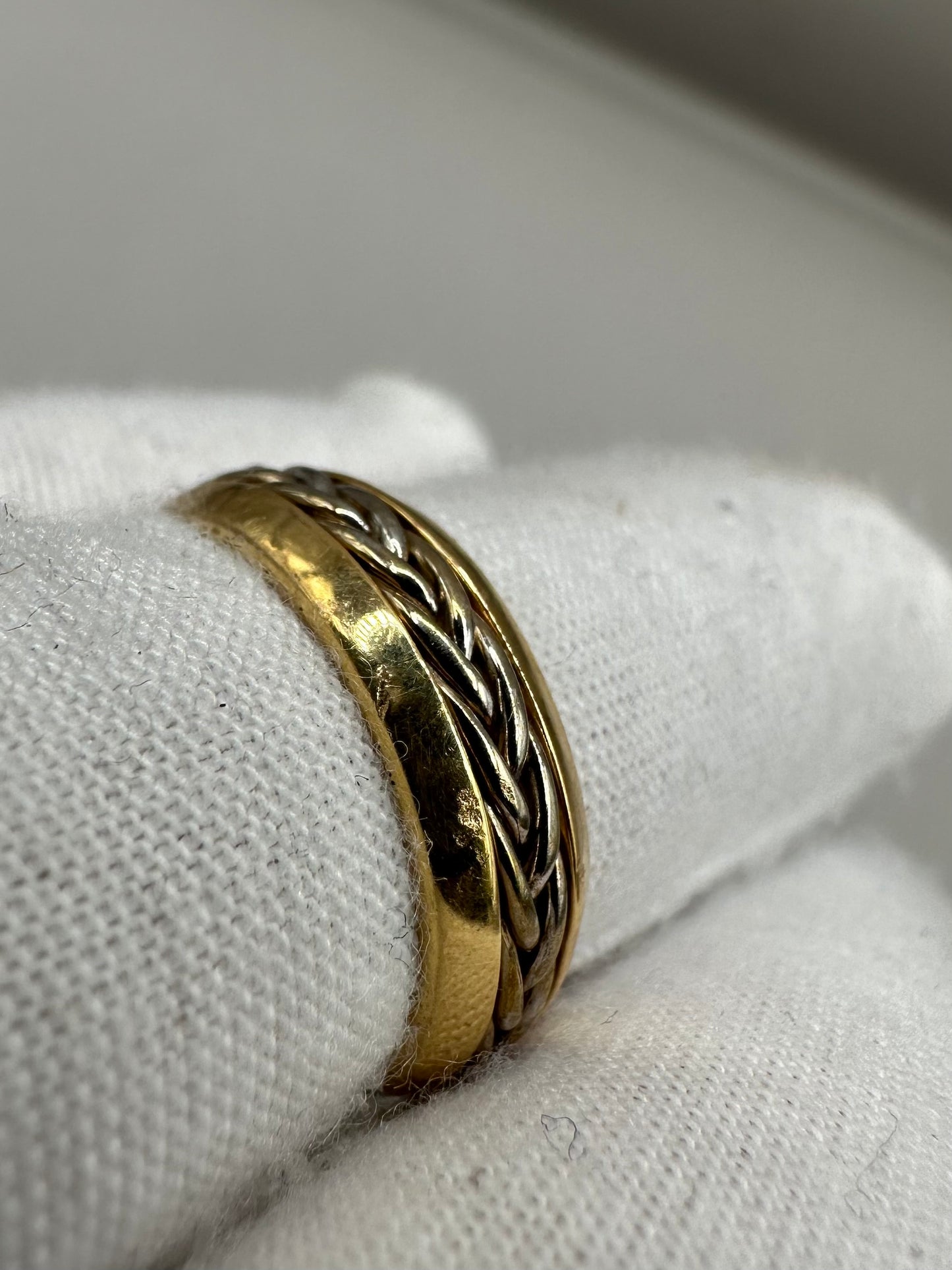 Two Tone Gold Wedding Band