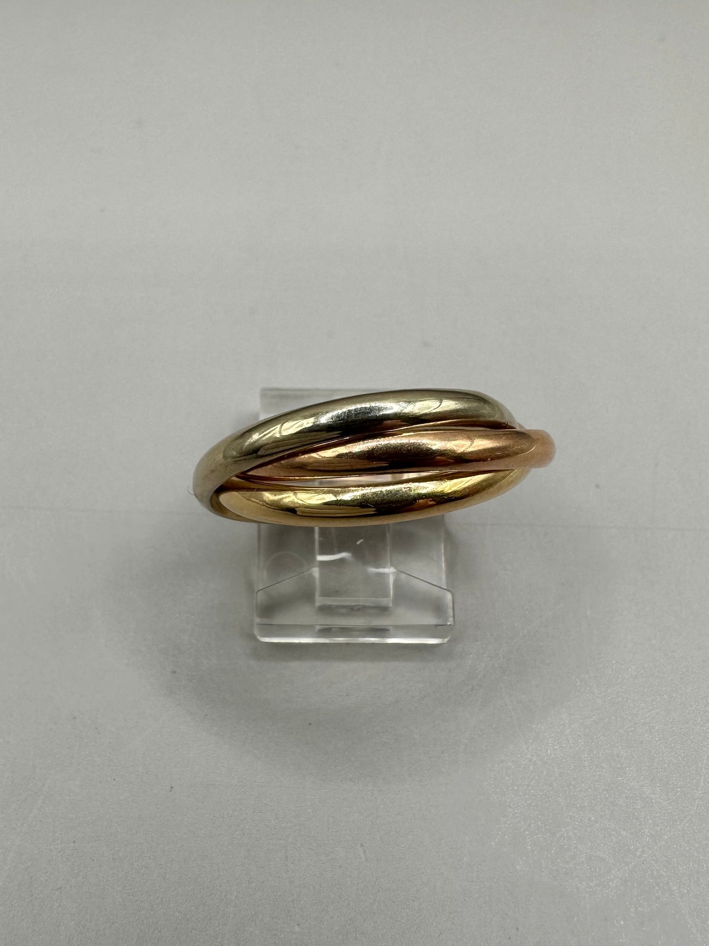 Tri Colour Gold Rolling RIng